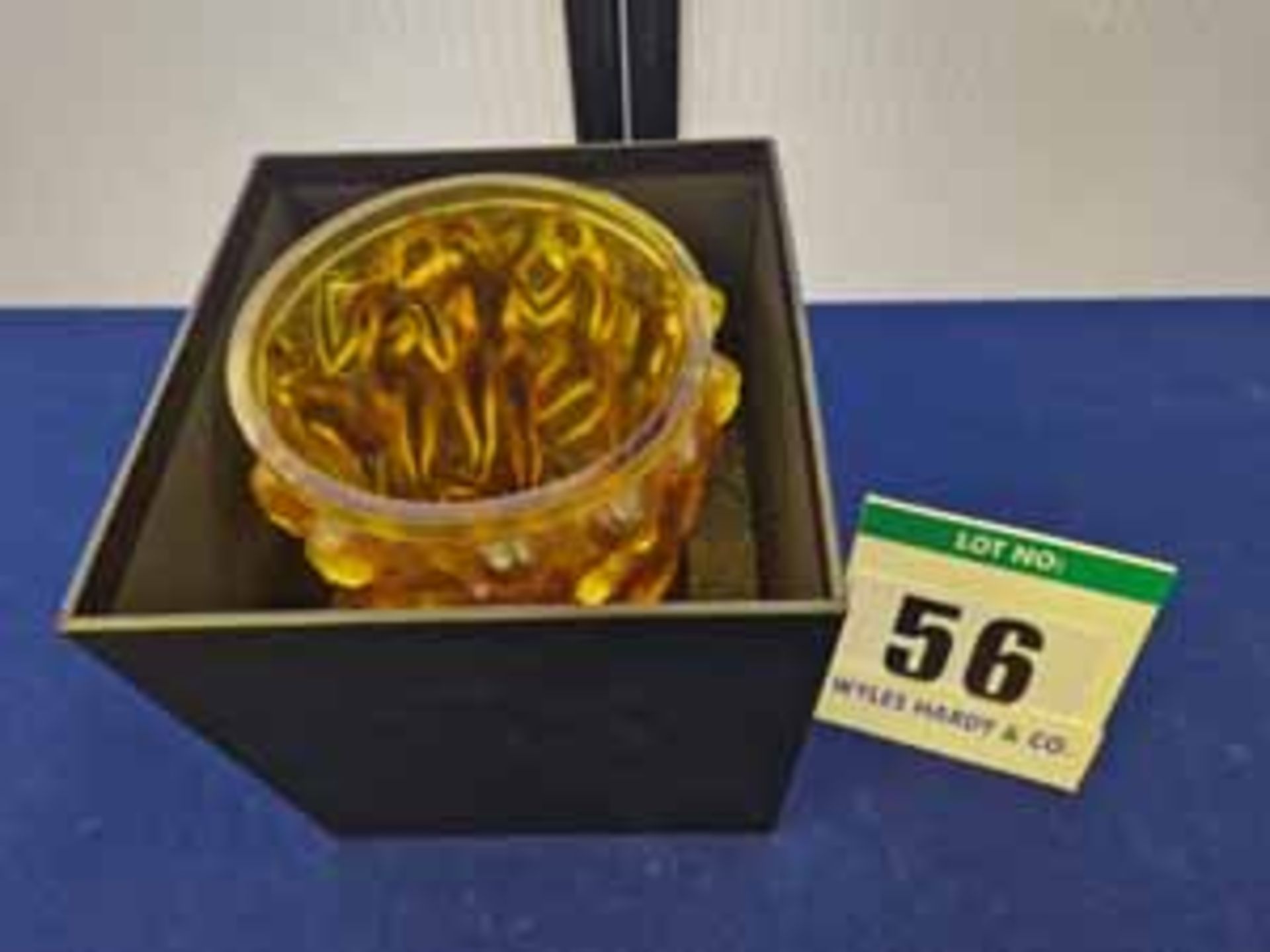 A LALIQUE 1927 - 2007 Numbered Anniversary Edition Bacchantes Vase in Amber Crystal. From the - Image 6 of 6
