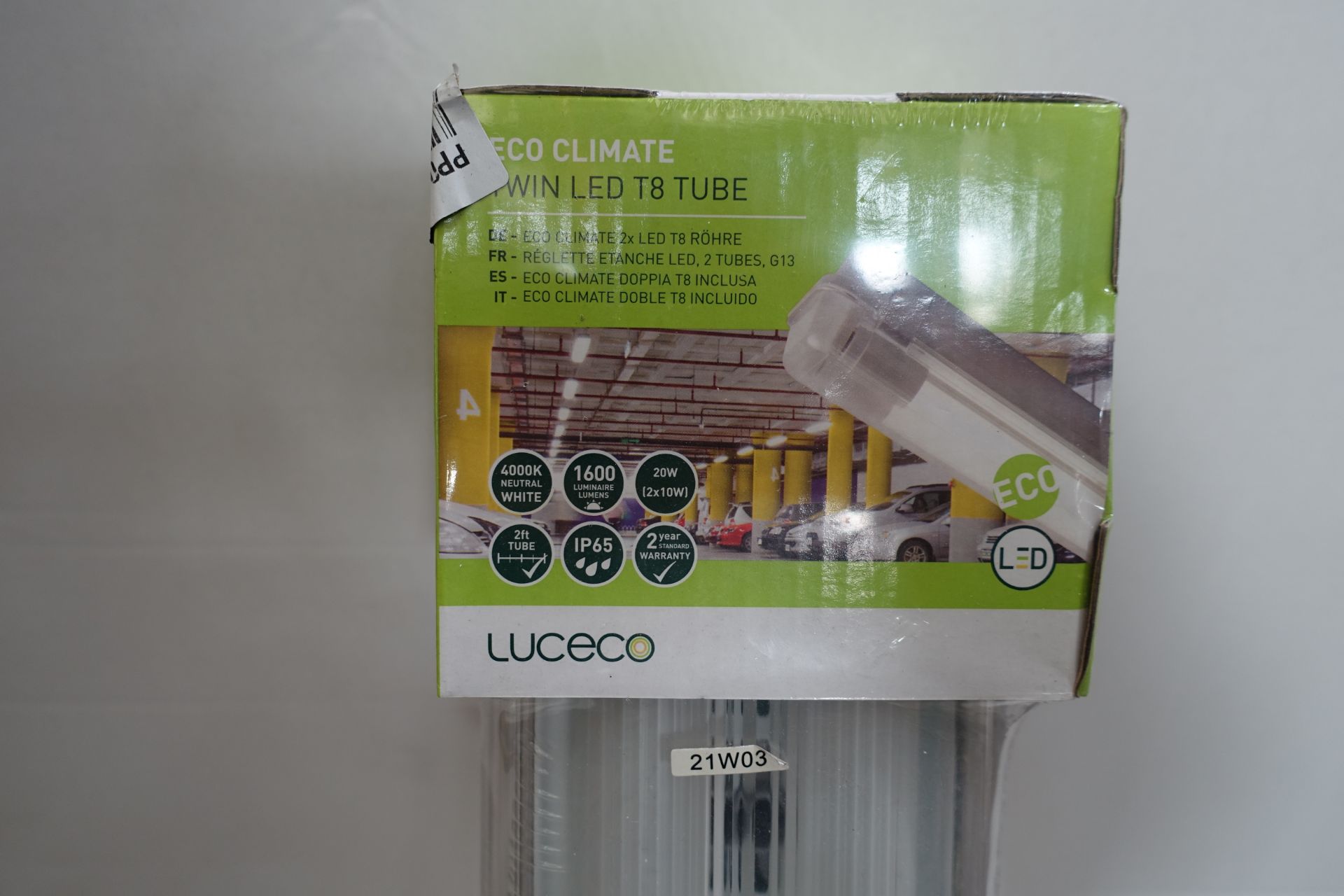 10 x LUCECO ECLT6W20540-01 20W LED 2FT Battons Twin LED 10w T8 Tubes 6000k Neutral White IP65