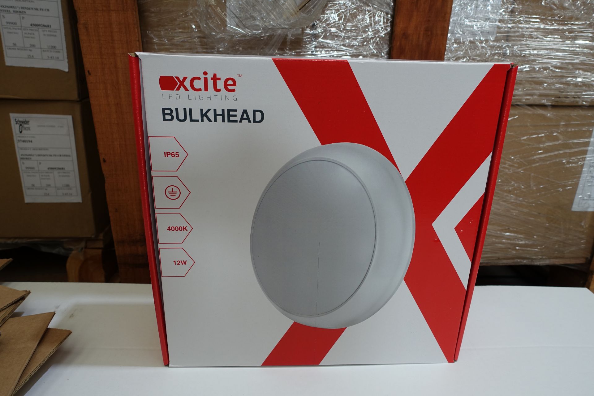 10 x EXCITE XCBH12NW 12w LED Circular Bulkheads 4000K IP65 White Finish