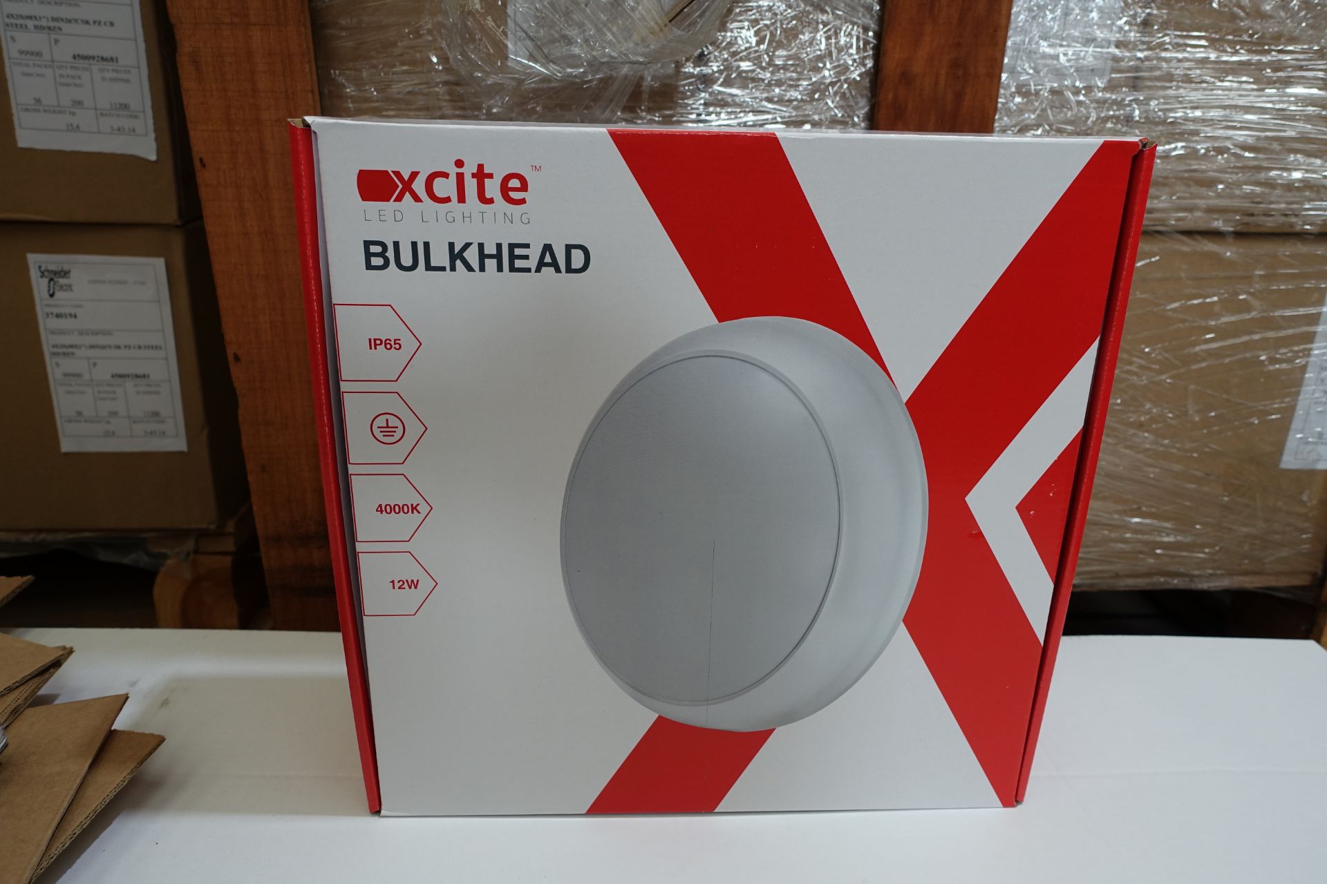 10 x EXCITE XCBH12NW 12w LED Circular Bulkheads 4000K IP65 White Finish