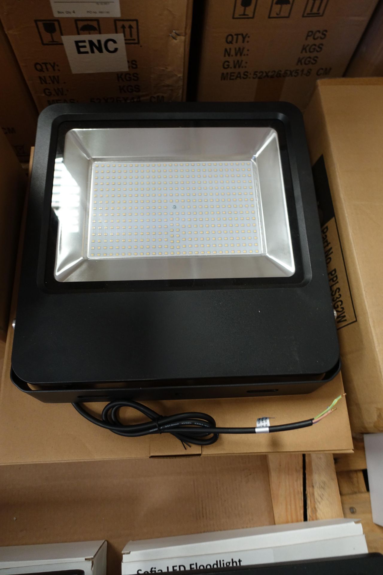 1 X CHANNEL E/COM/300 300W LED Comet Floodlight 4000K Natural White IP65 Black Finish