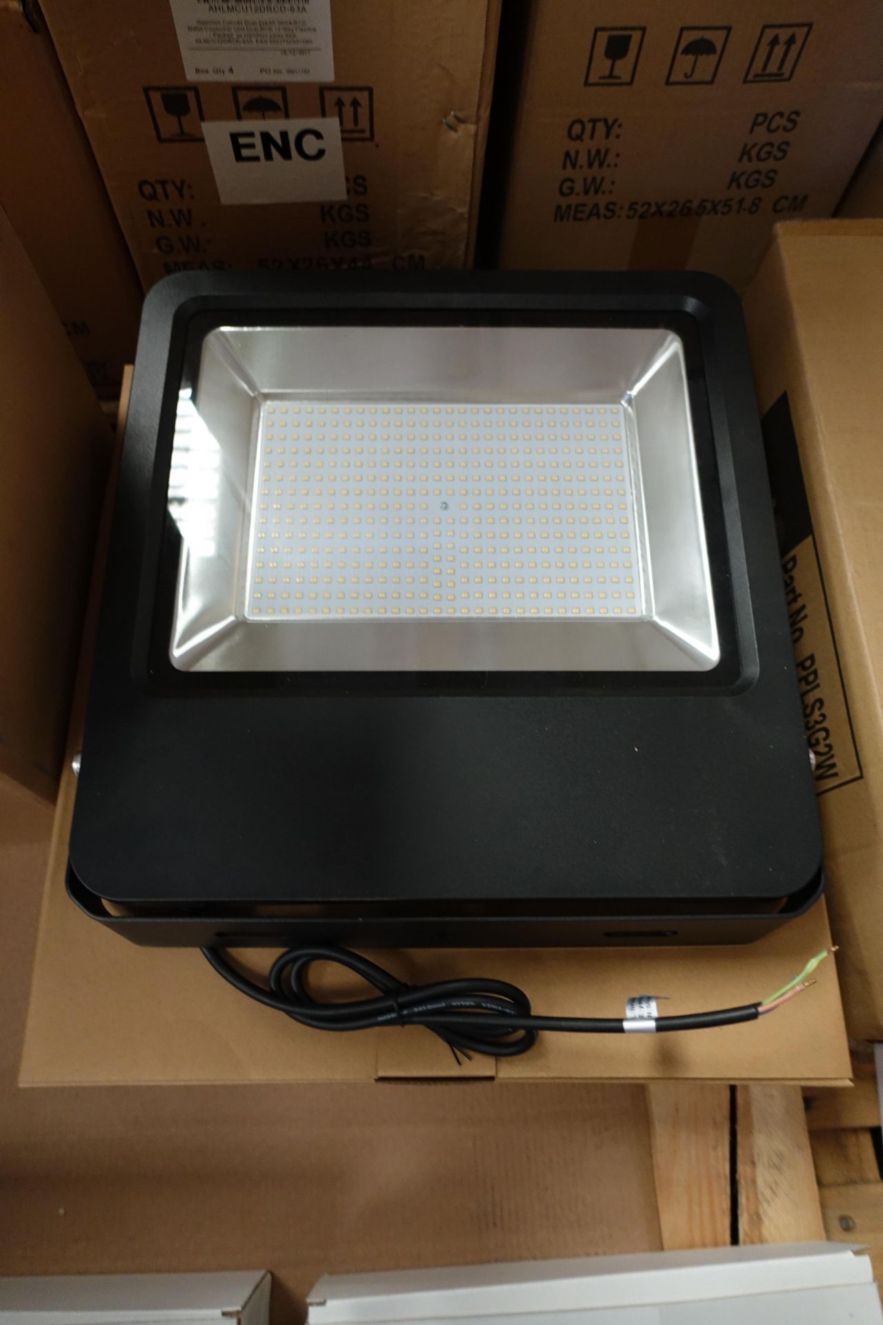 1 X CHANNEL E/COM/300 300W LED Comet Floodlight 4000K Natural White IP65 Black Finish