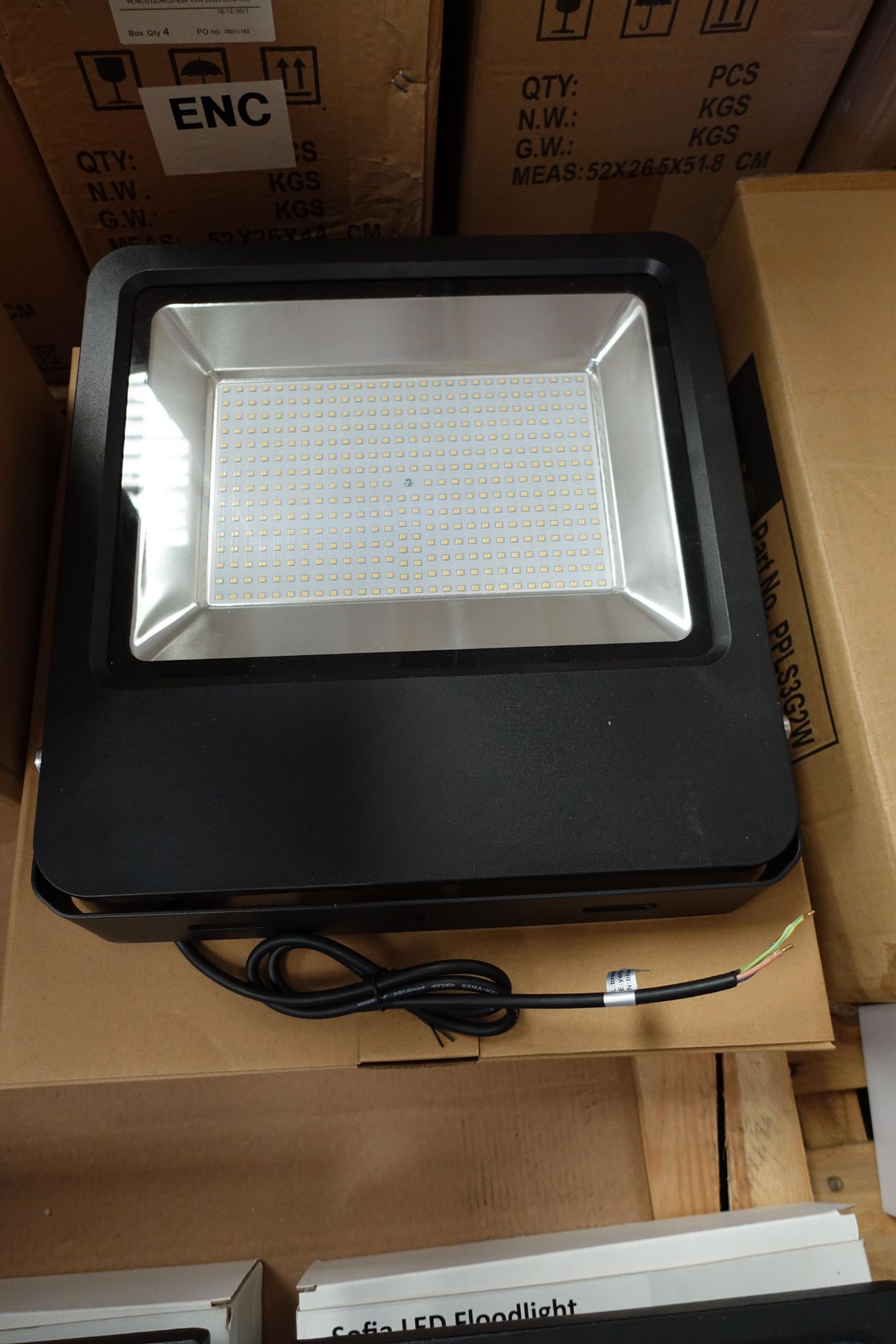 1 X CHANNEL E/COM/300 300W LED Comet Floodlight 4000K Natural White IP65 Black Finish