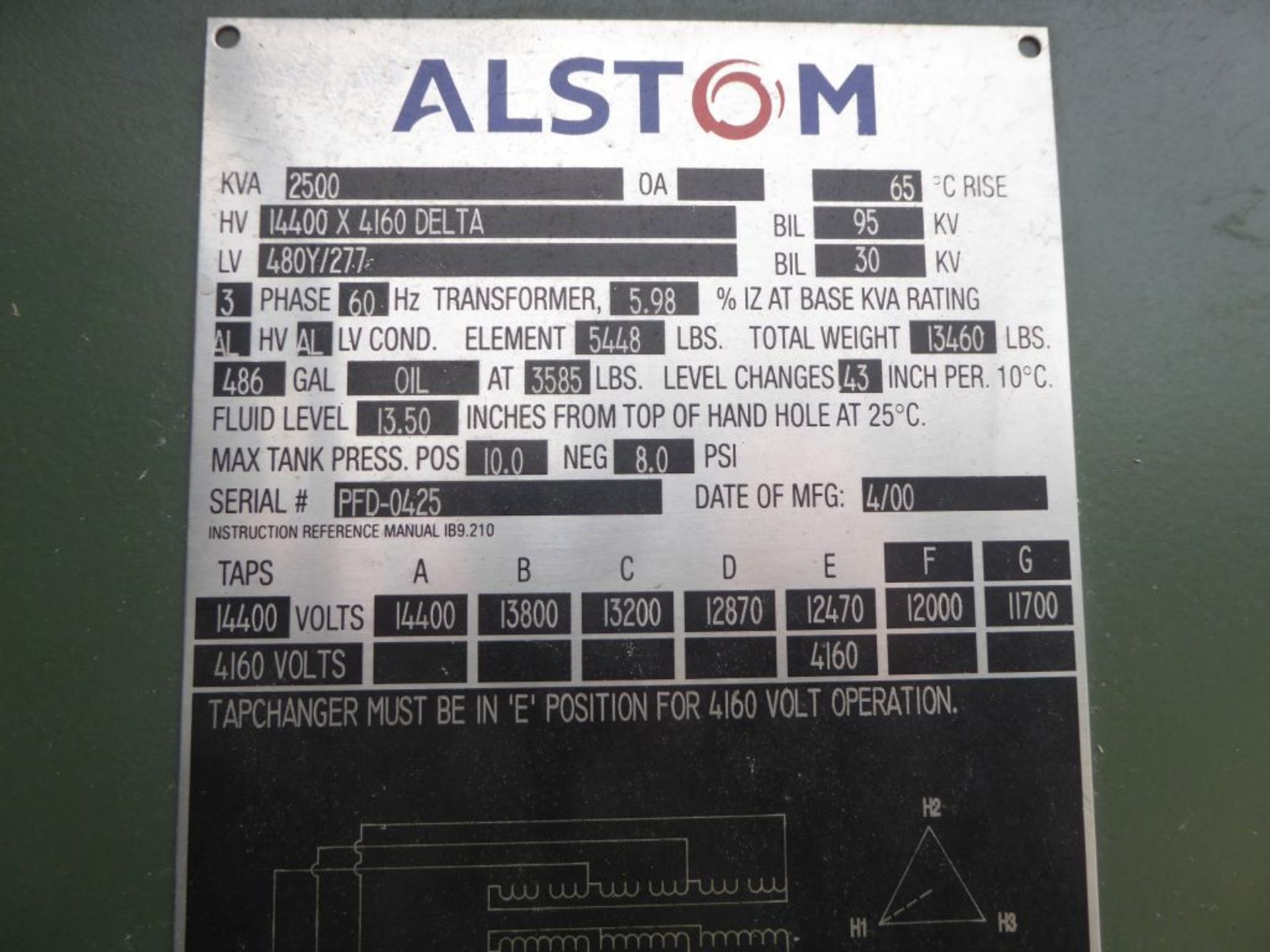 Alstom 2,500 KVA Transformer - Bild 9 aus 10