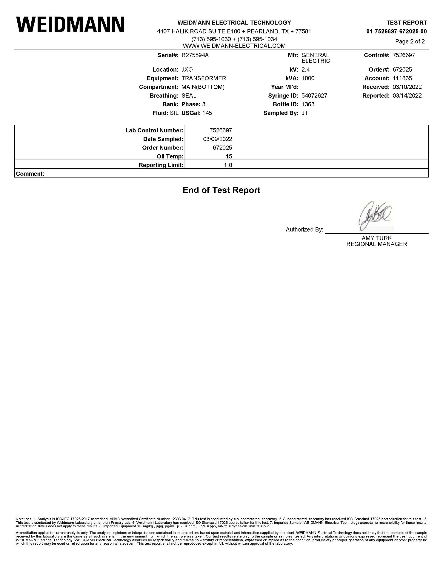 GE 1,000 KVA Transformer | Oil Report Included - See Lot Pictures - Bild 12 aus 12