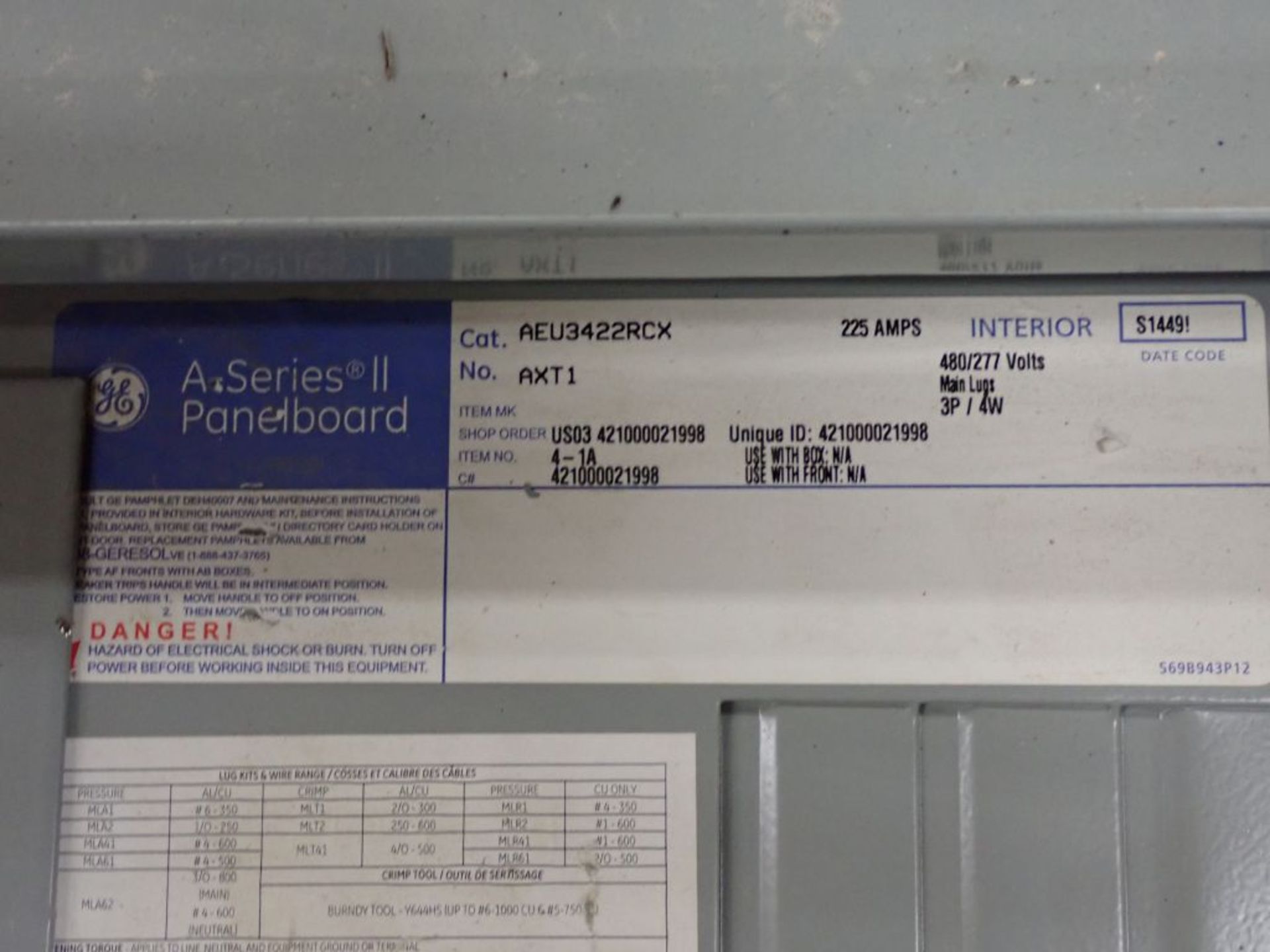 GE A-Series II Panelboard - Image 5 of 10