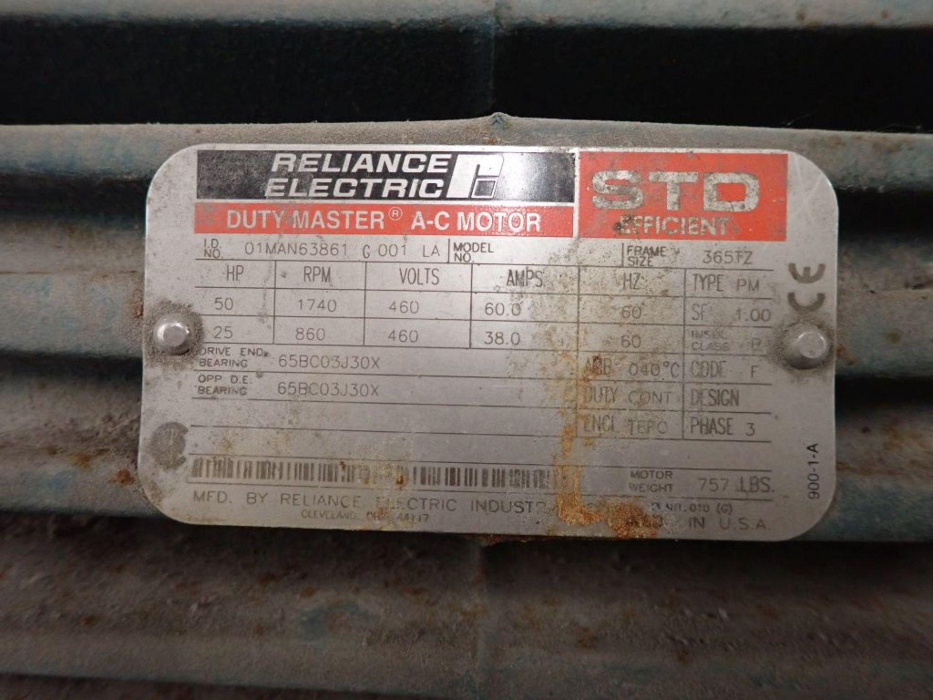 Reliance Electric 50 HP Duty Master AC Motor - Image 5 of 5