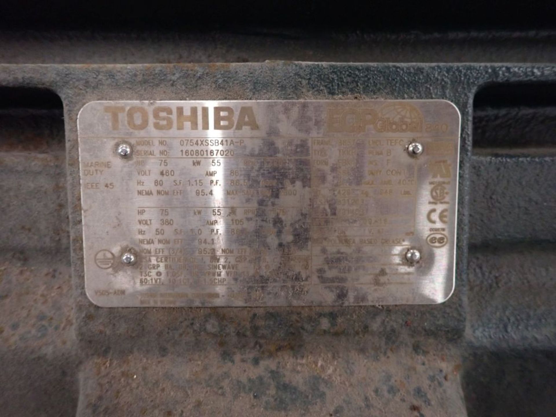 Toshiba 75 HP Motor - Image 7 of 7