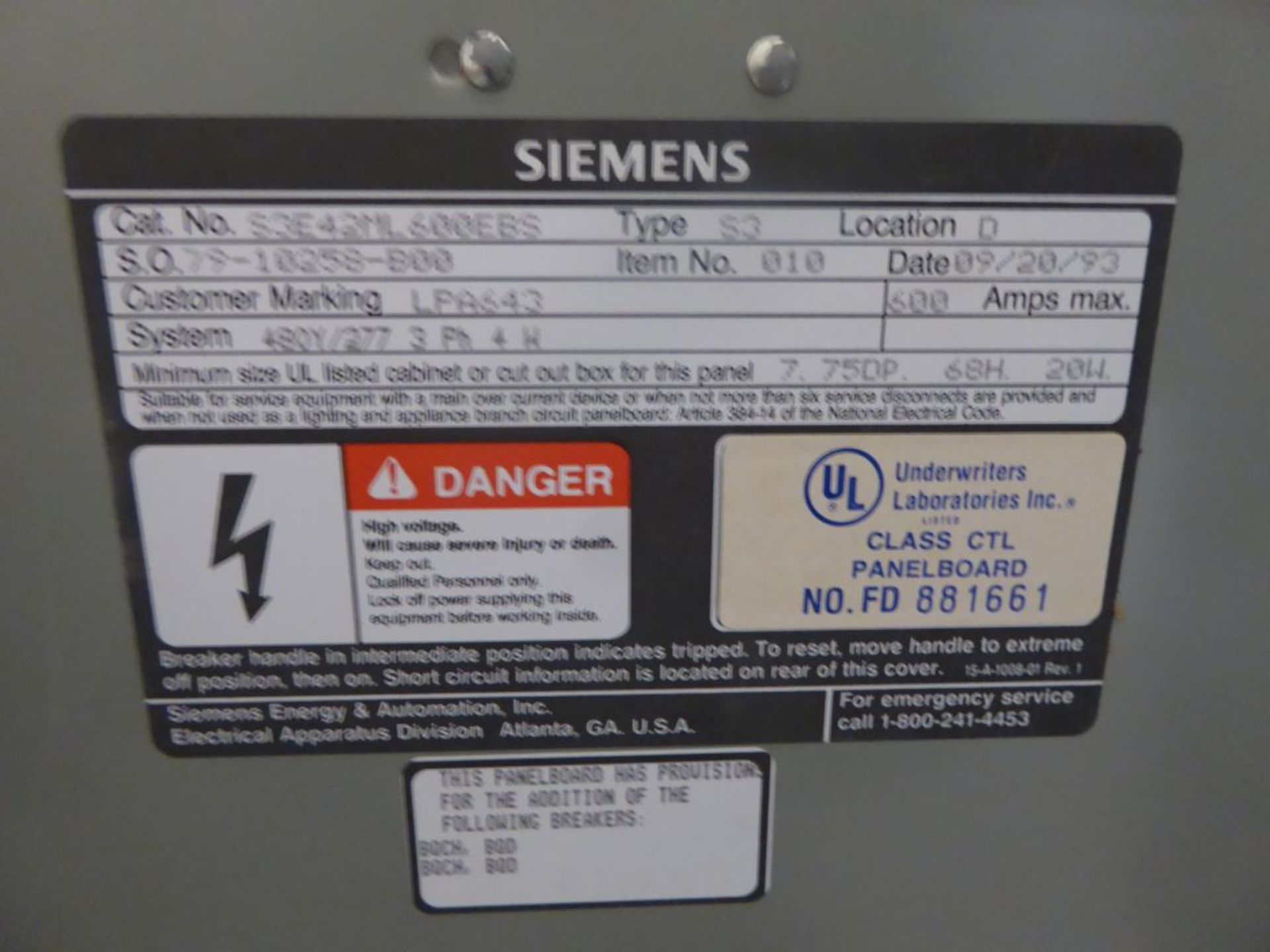 Spartanburg, SC - Siemens Panel - Image 4 of 9