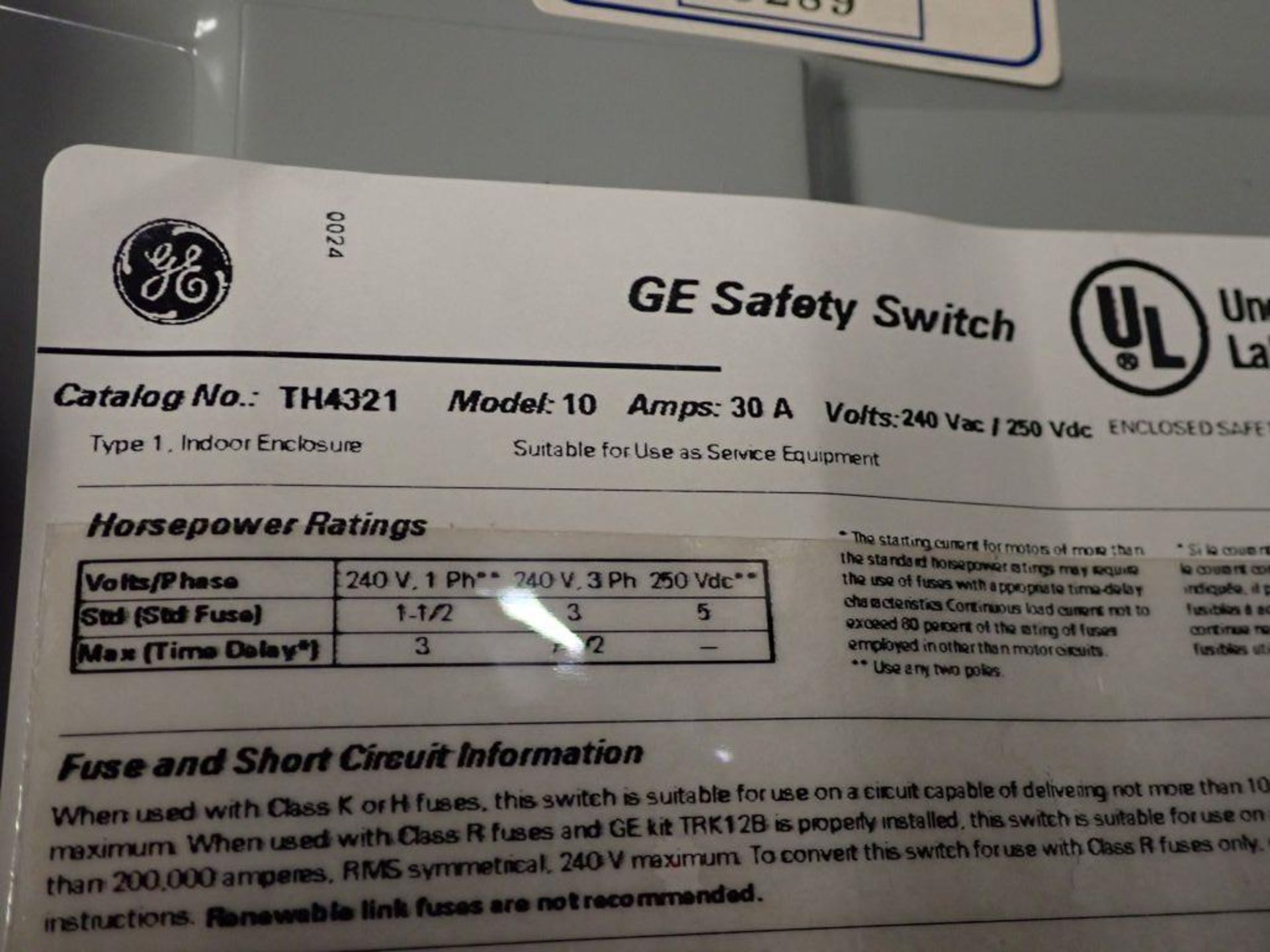 Spartanburg, SC - Lot of (2) General Electric Heavy Duty Safety Switches - Image 12 of 12