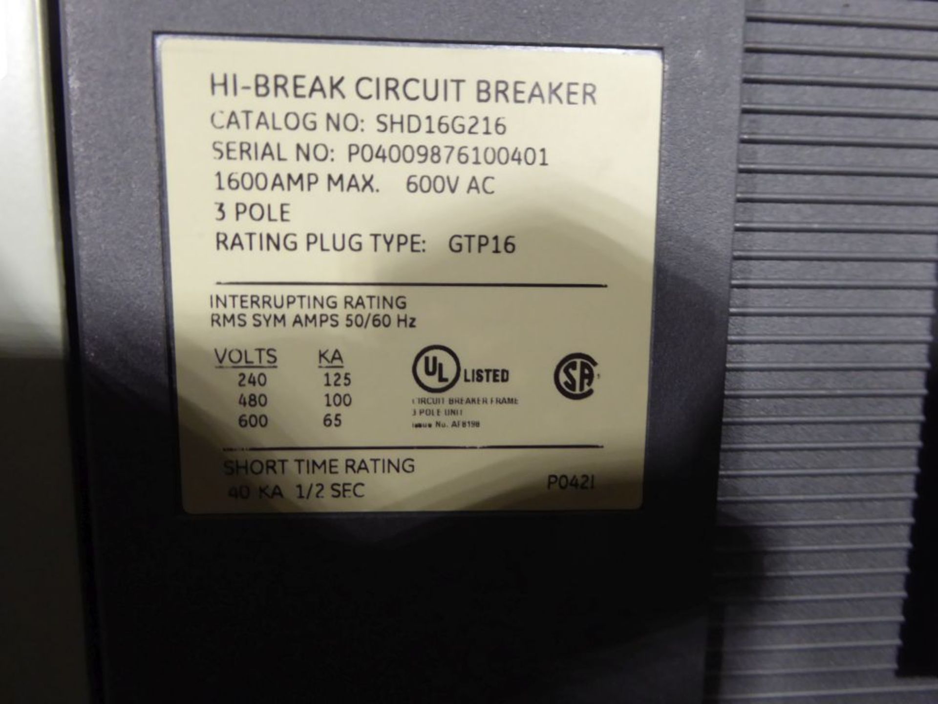 Charlotte, NC - GE 4000A Powerbreak Switchgear - Bild 22 aus 24