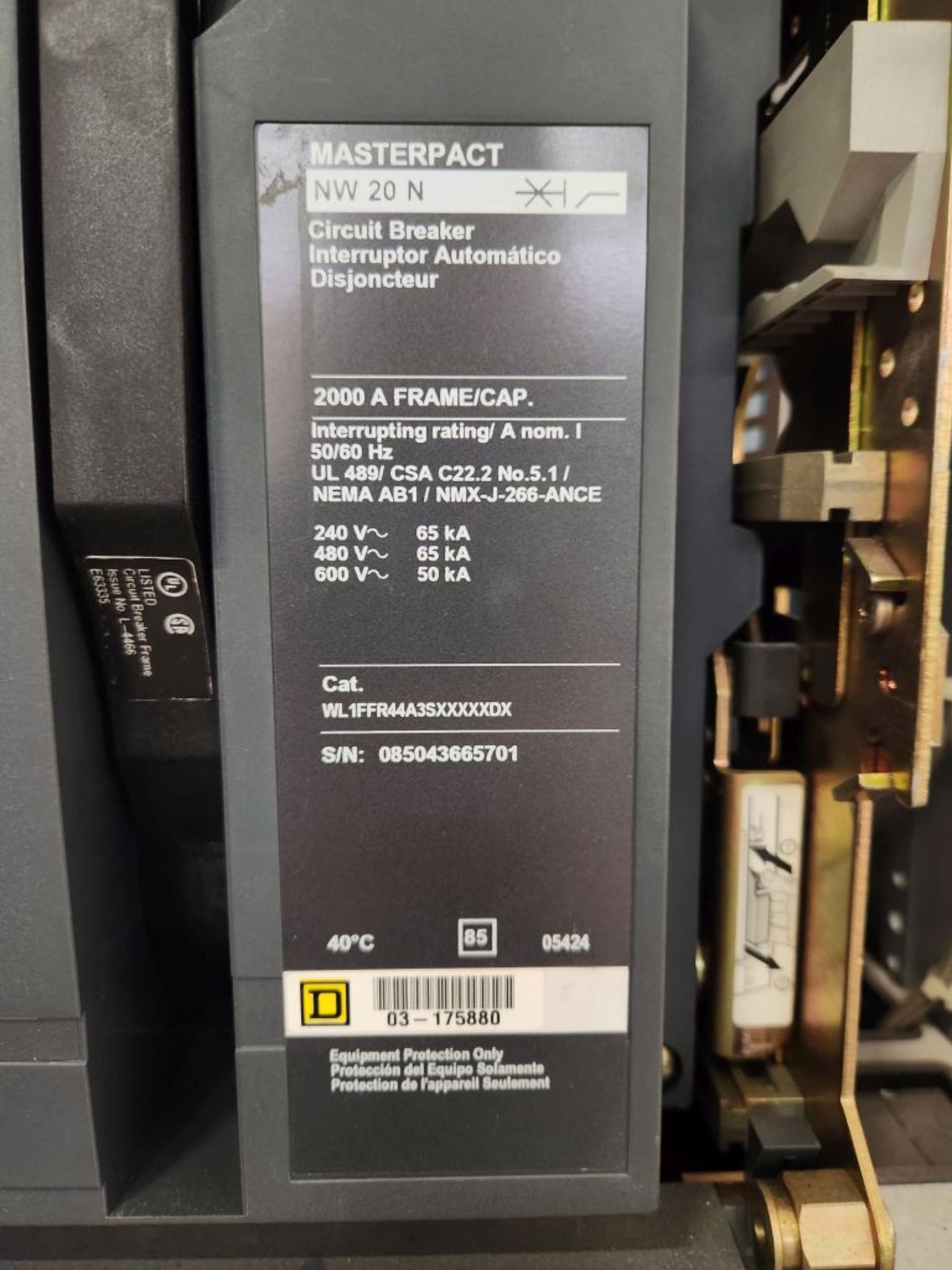 Minneapolis, MN - Square D QED-6 Power Style 2000A Switchgear - Image 28 of 39