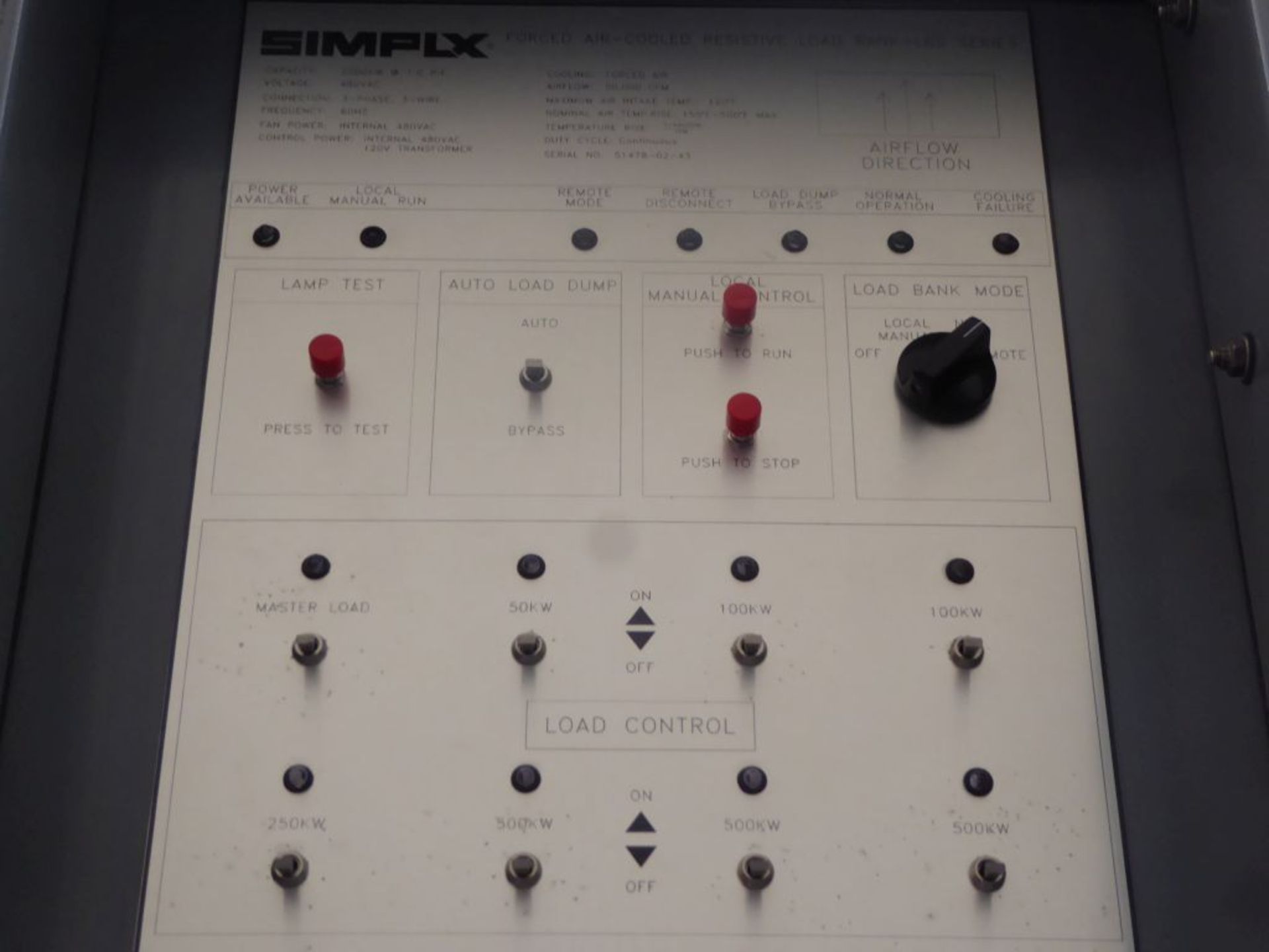 Charlotte, NC - Simplex Saturn Forced Air Direction Load Bank - Image 7 of 17