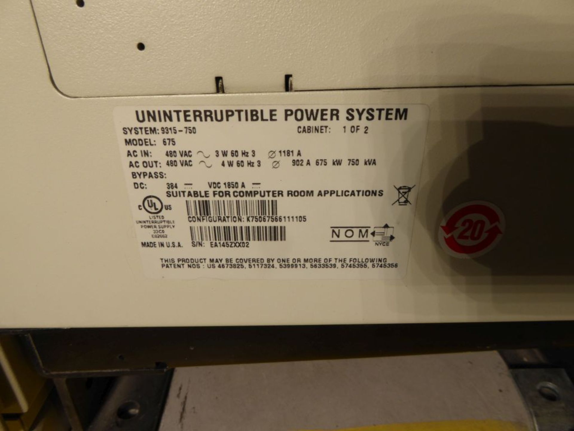 Charlotte, NC - Powerware Uninterruptible Power System - Image 3 of 5