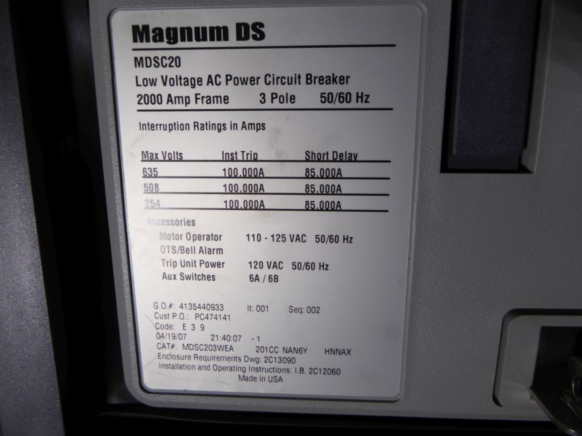 Charlotte, NC - Eaton Switchgear with Powerware System ByPass Module - Image 16 of 24