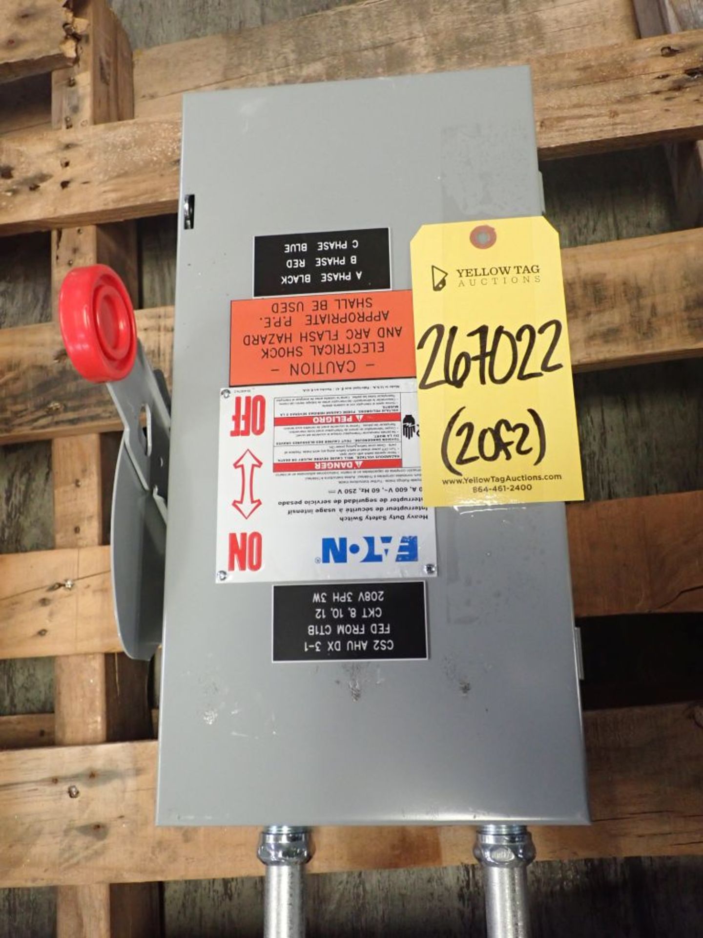 Spartanburg, SC - Lot of (2) Assorted Heavy Duty Safety Switches - Image 7 of 11