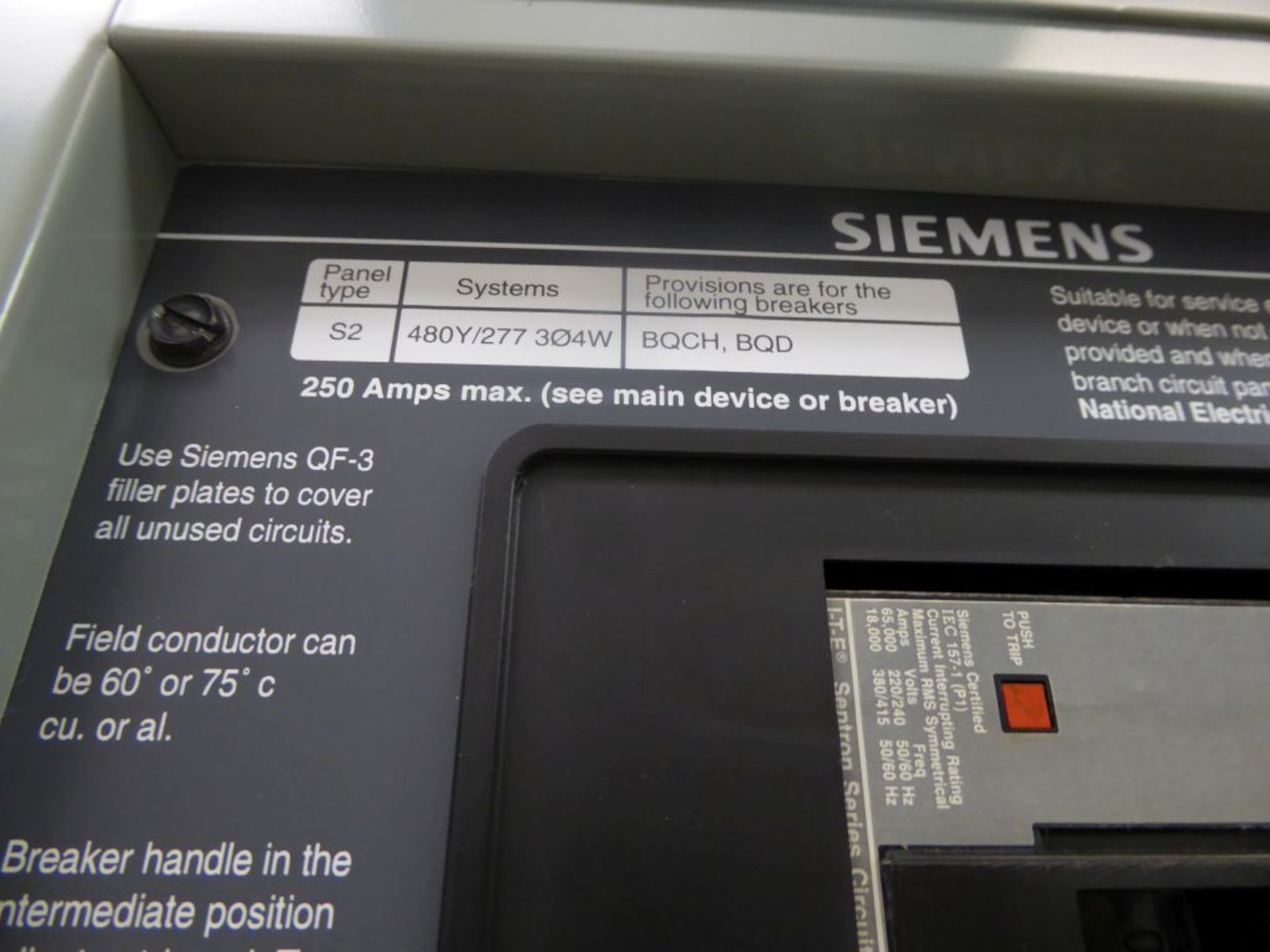 Spartanburg, SC - Lot of (2) Siemens Panels - Image 6 of 10