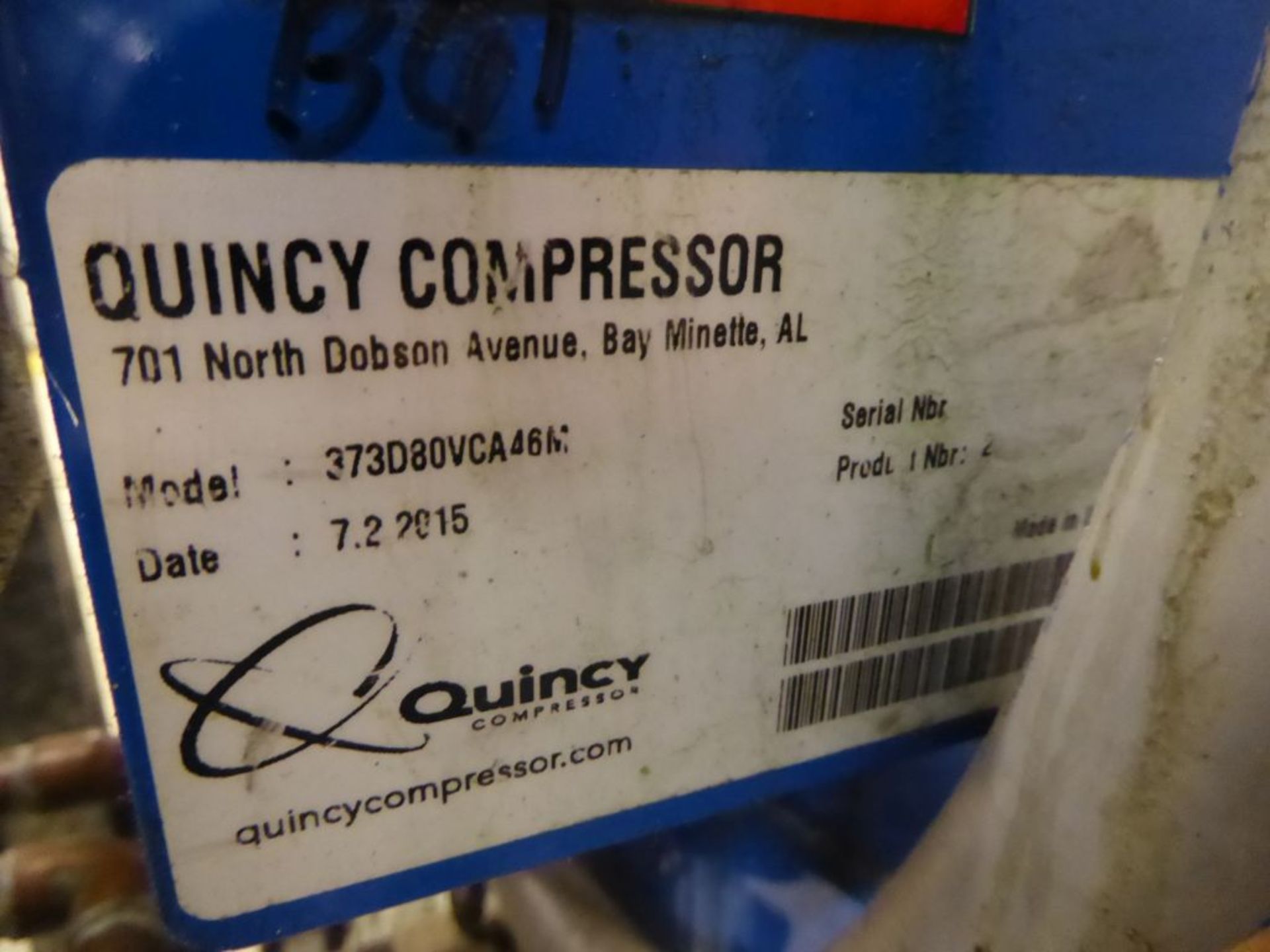 Charlotte, NC - 2015 Quincy QP 7.5 Compressor - Image 6 of 6