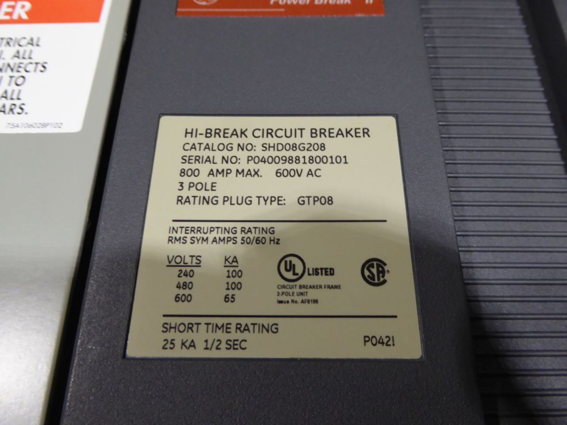 Charlotte, NC - GE 4000A Powerbreak Switchgear - Image 16 of 24