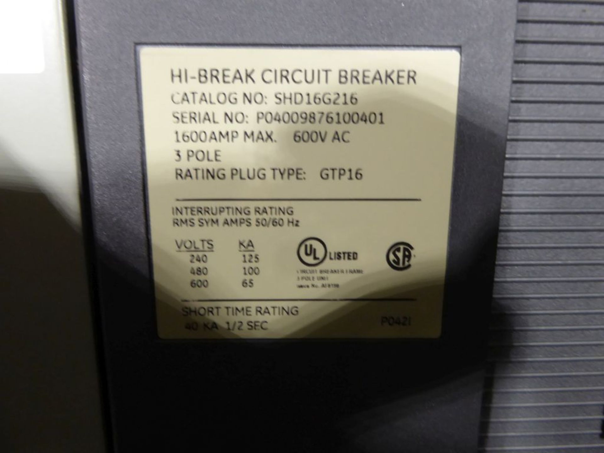 Charlotte, NC - GE 4000A Powerbreak Switchgear - Bild 21 aus 24