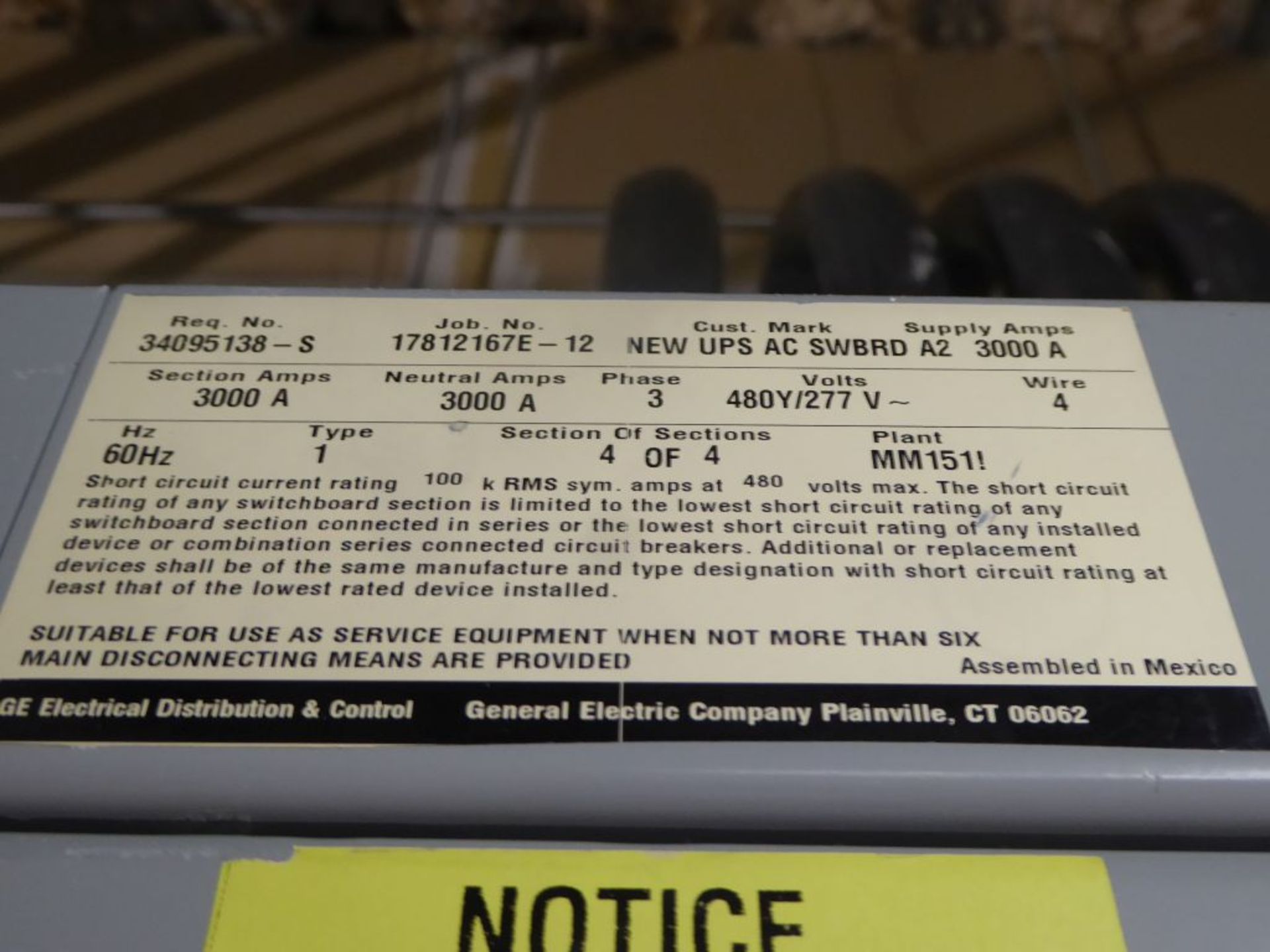 Charlotte, NC - GE 3000A Spectra Series Switchboard - Image 15 of 15