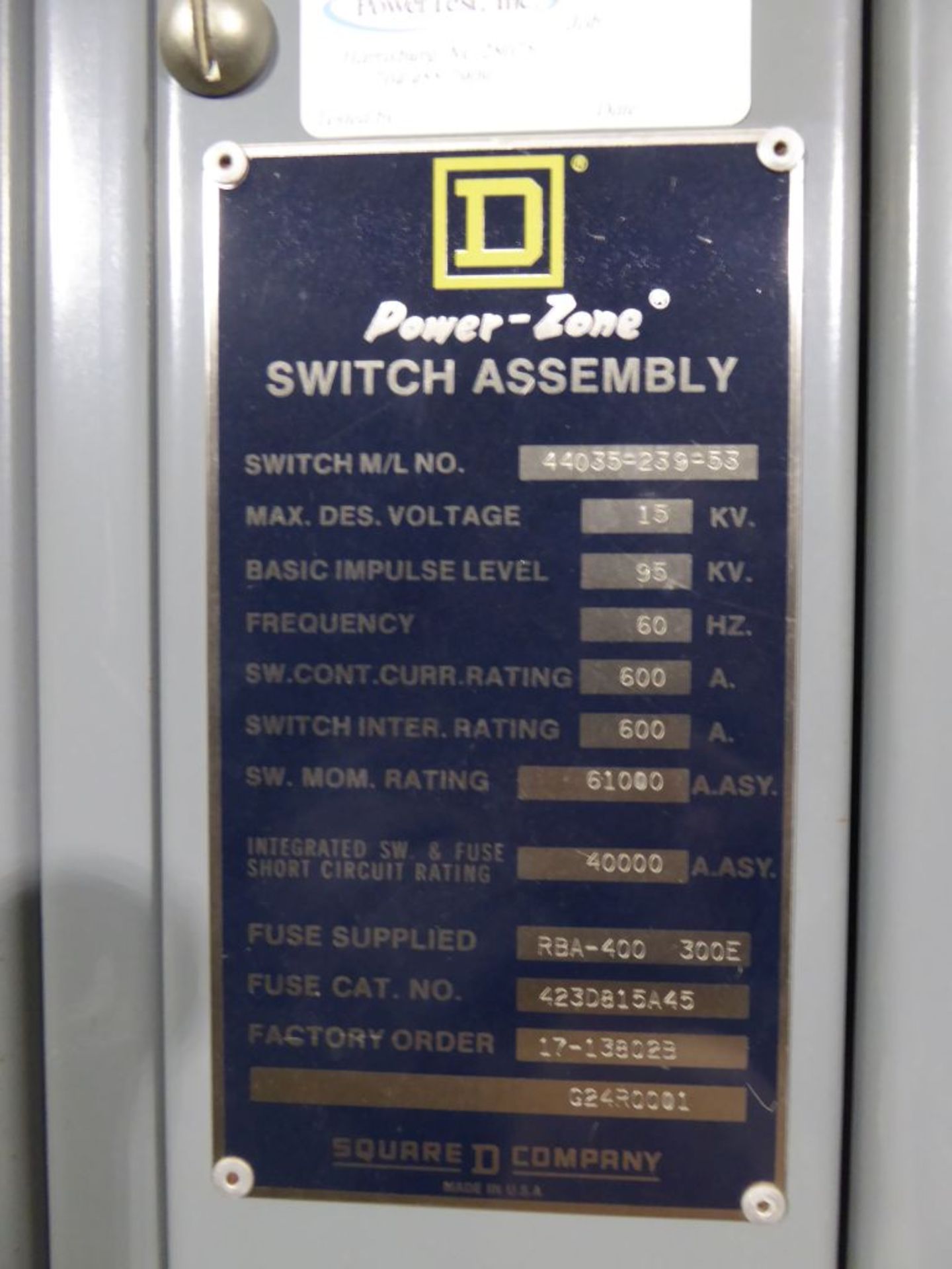 Charlotte, NC - Square D Powerzone Switch Assembly - Image 5 of 5