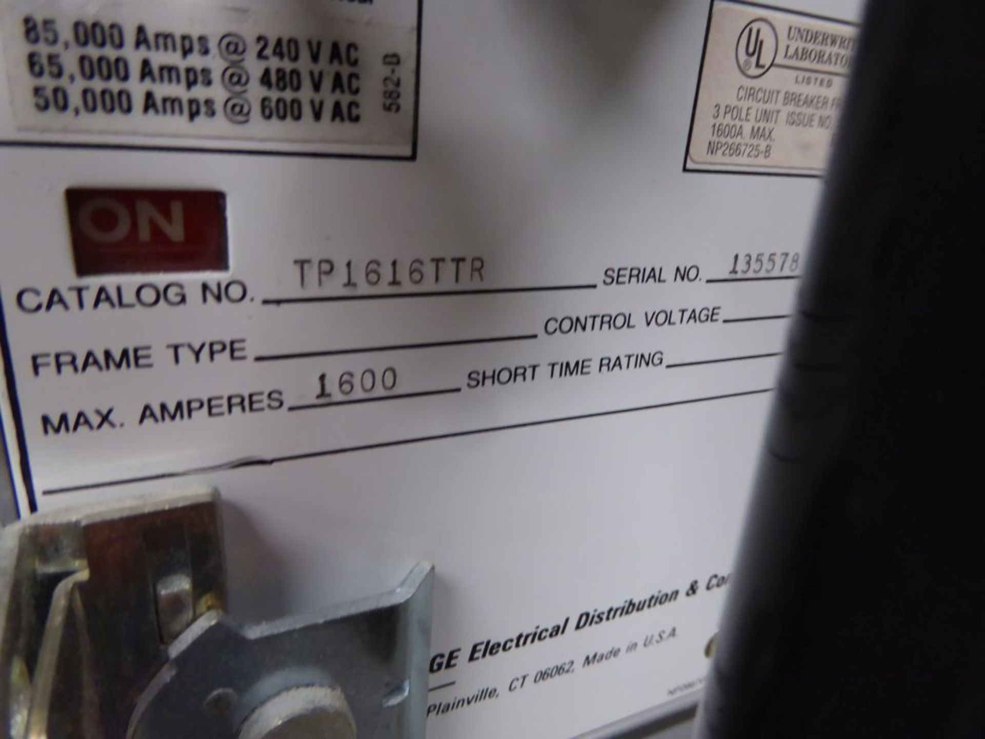 Spartanburg, SC - GE 1600A Spectra Series Switchboard - Image 6 of 6