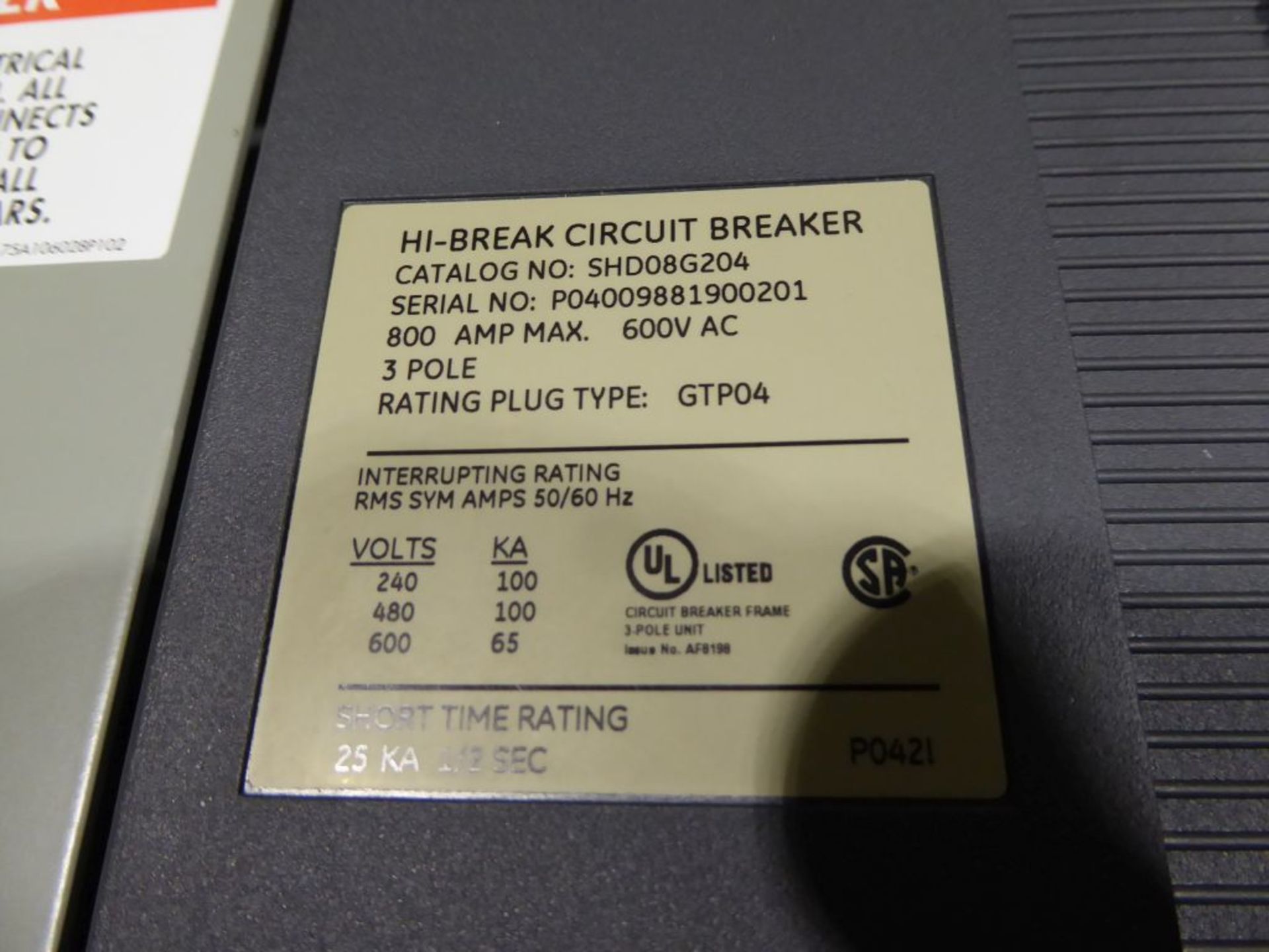 Charlotte, NC - GE 4000A Powerbreak Switchgear - Image 10 of 24