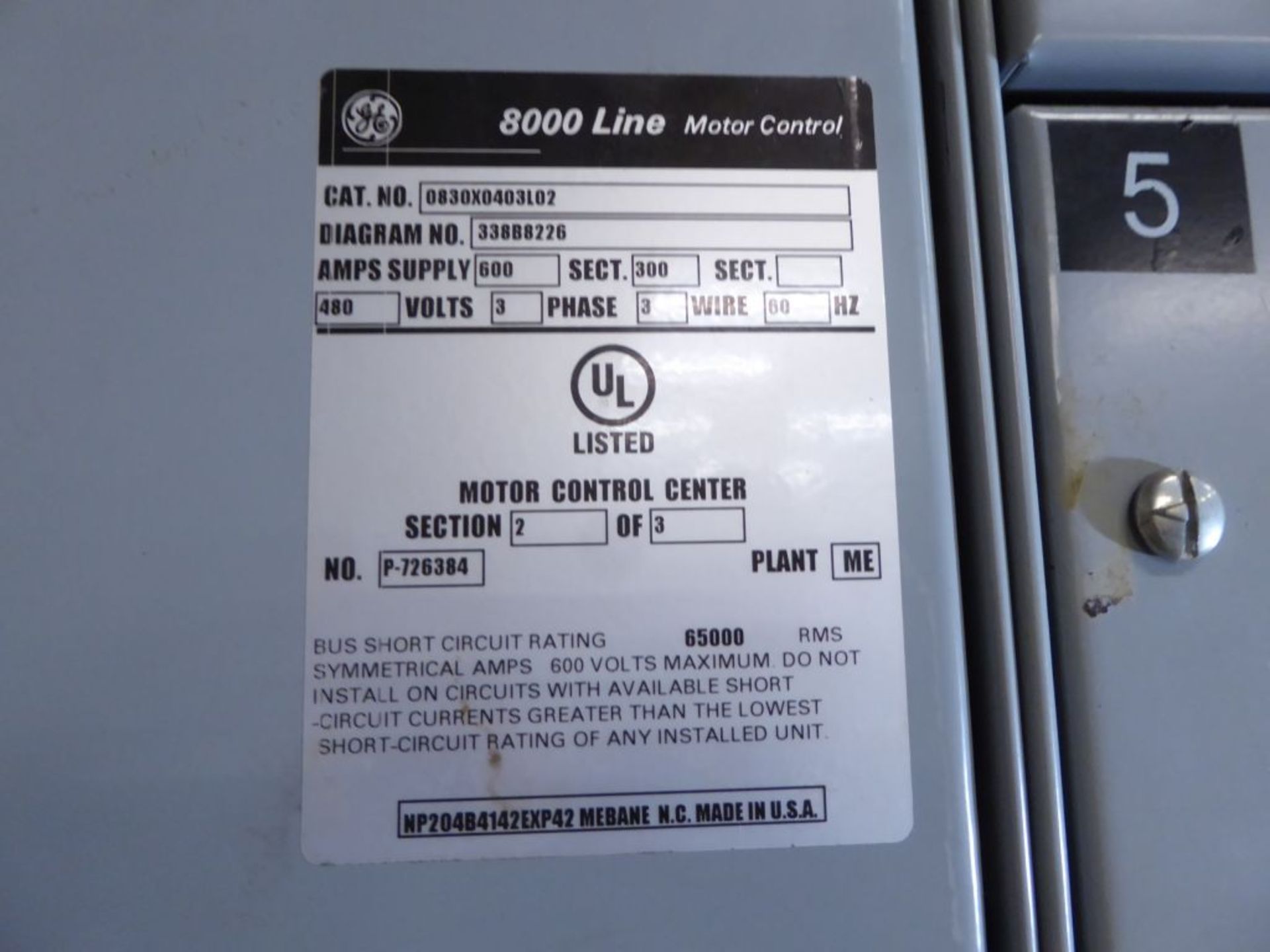 Charlotte, NC - GE 8000 Line Motor Control - Bild 4 aus 35