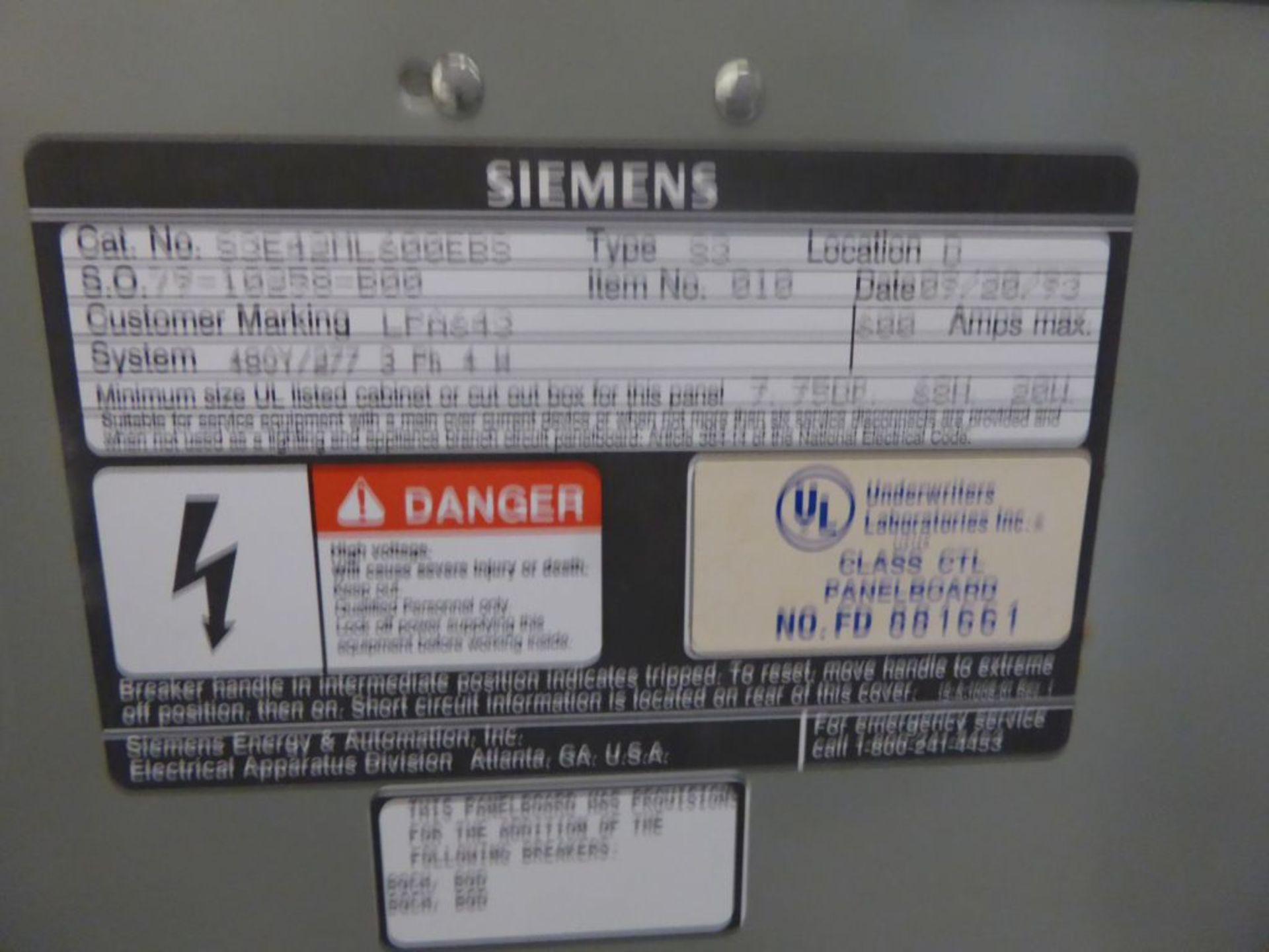 Spartanburg, SC - Siemens Panel - Image 5 of 9