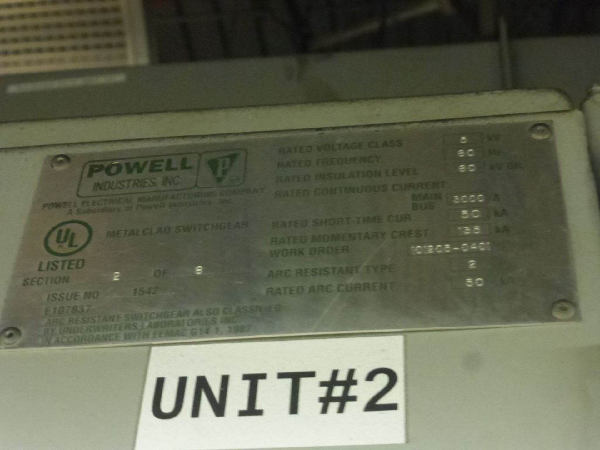 Powell 3000A Arc Resistant MV Metal Clad Switchgear - Image 14 of 68