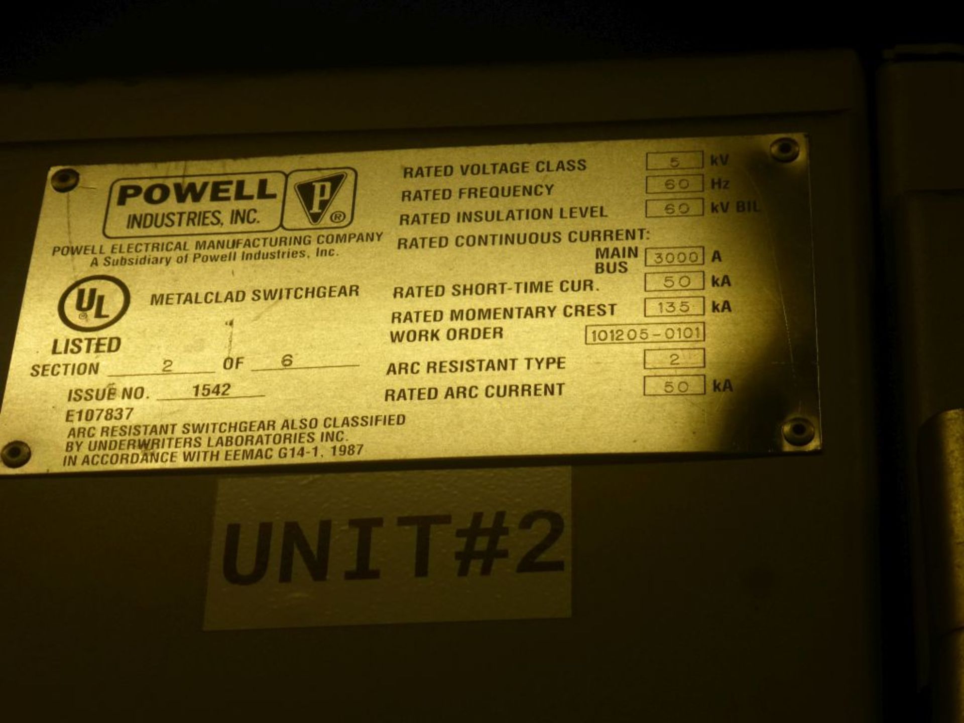 Powell 3000A Arc Resistant MV Metal Clad Switchgear - Image 14 of 55