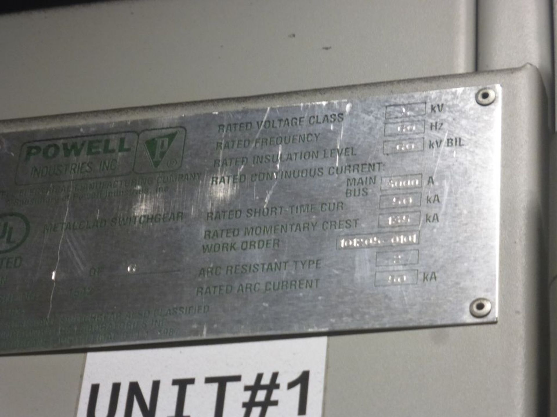 Powell 3000A Arc Resistant MV Metal Clad Switchgear - Image 12 of 55