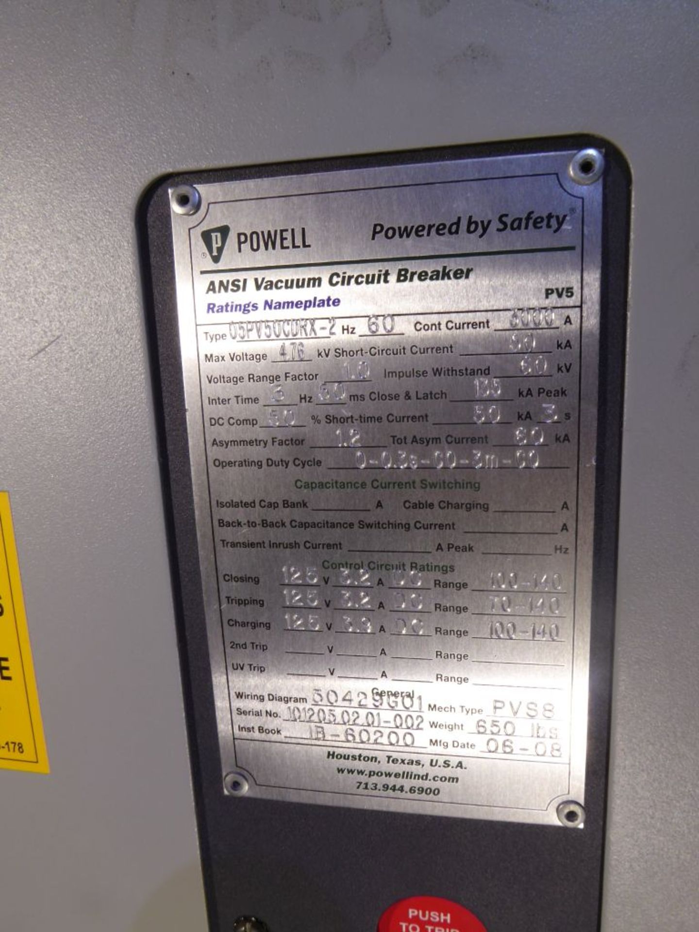 Powell 3000A Arc Resistant MV Metal Clad Switchgear - Image 46 of 55