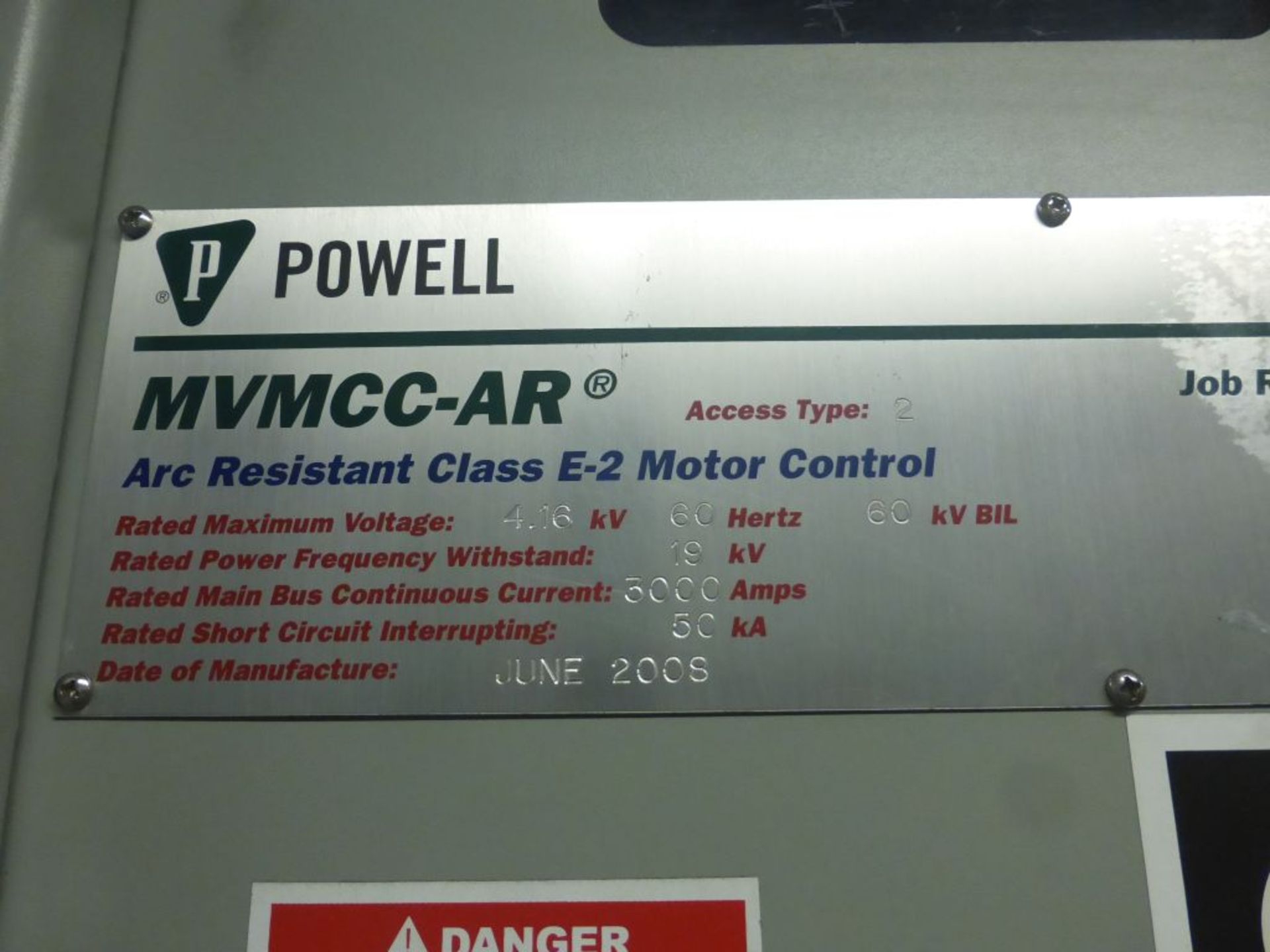 Powell 3000A Arc Resistant Class E-Z Motor Control - Image 6 of 30