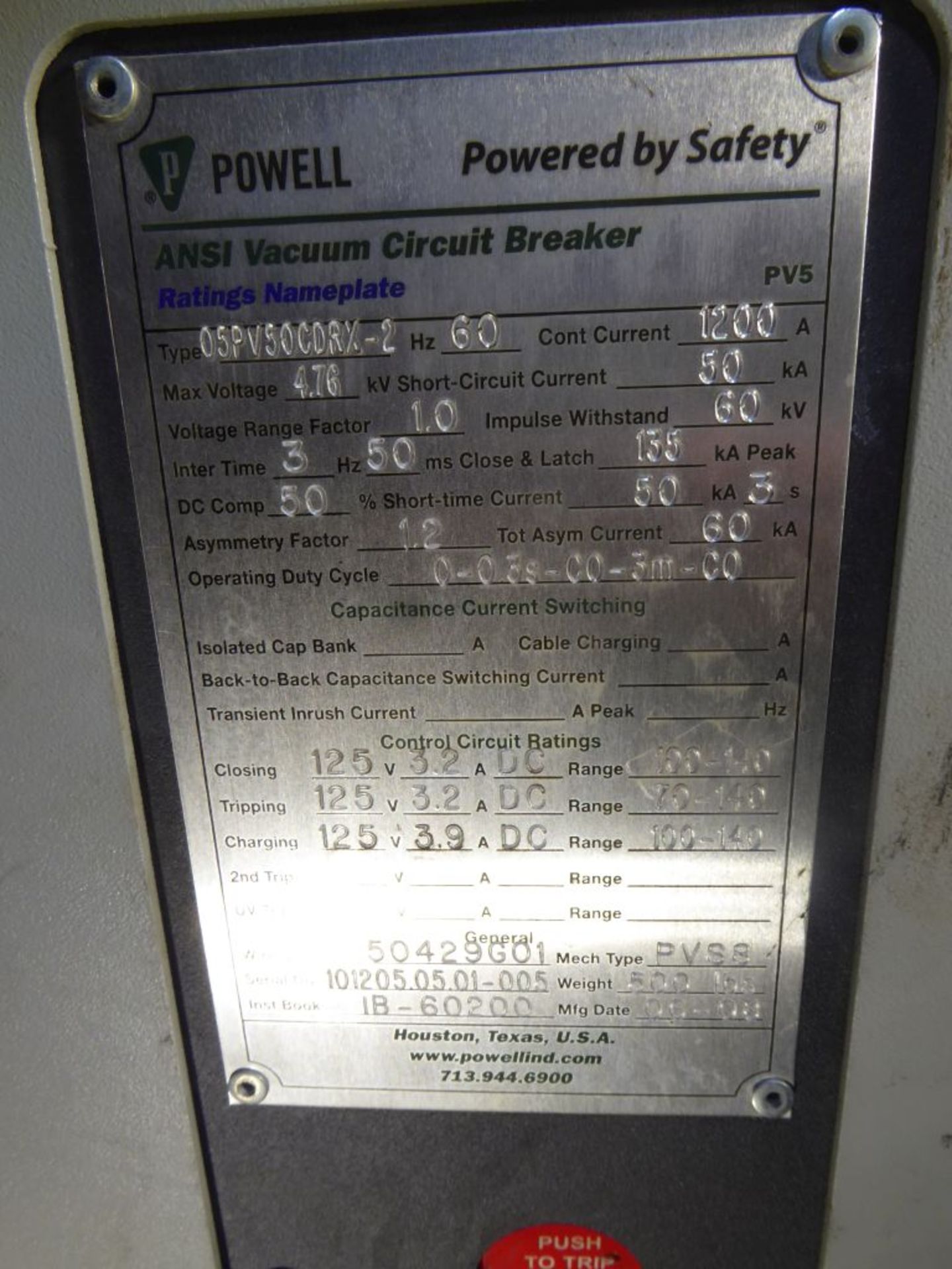 Powell 3000A Arc Resistant MV Metal Clad Switchgear - Image 49 of 55