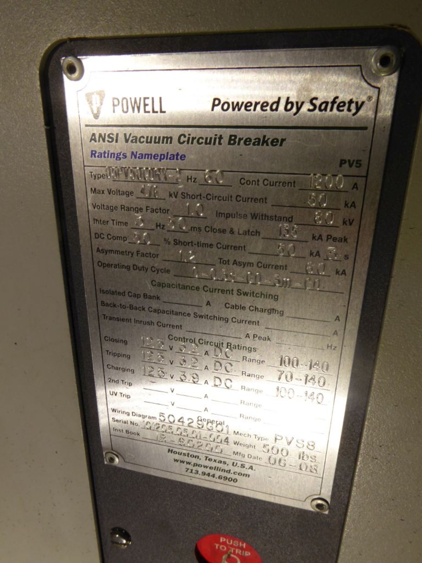 Powell 3000A Arc Resistant MV Metal Clad Switchgear - Image 49 of 68