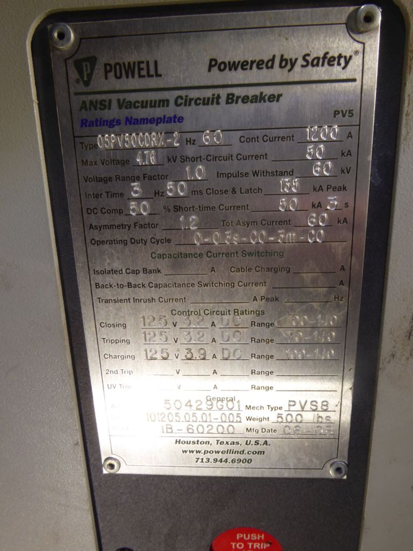 Powell 3000A Arc Resistant MV Metal Clad Switchgear - Image 50 of 55