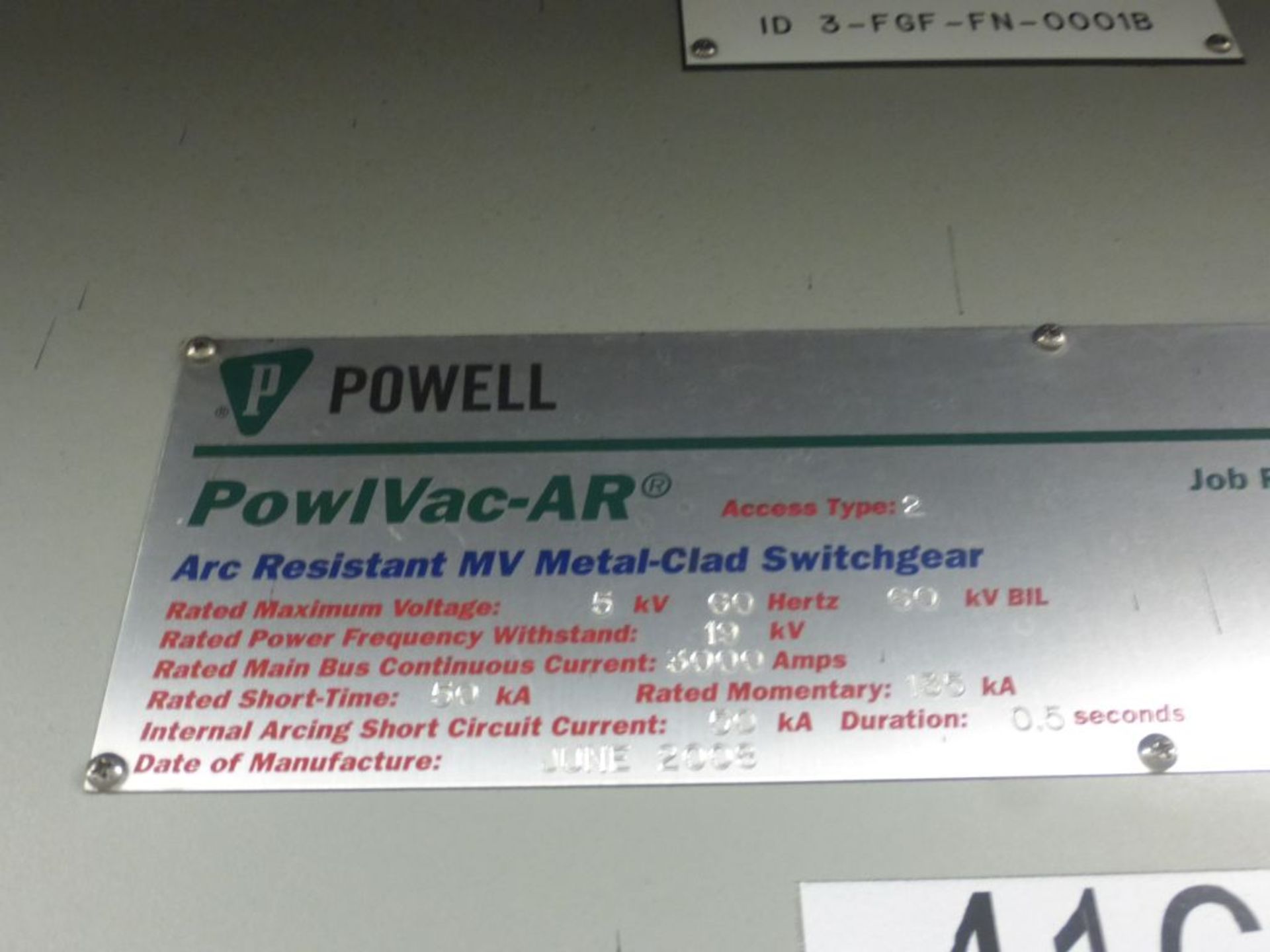 Powell 3000A Arc Resistant MV Metal Clad Switchgear - Image 6 of 68