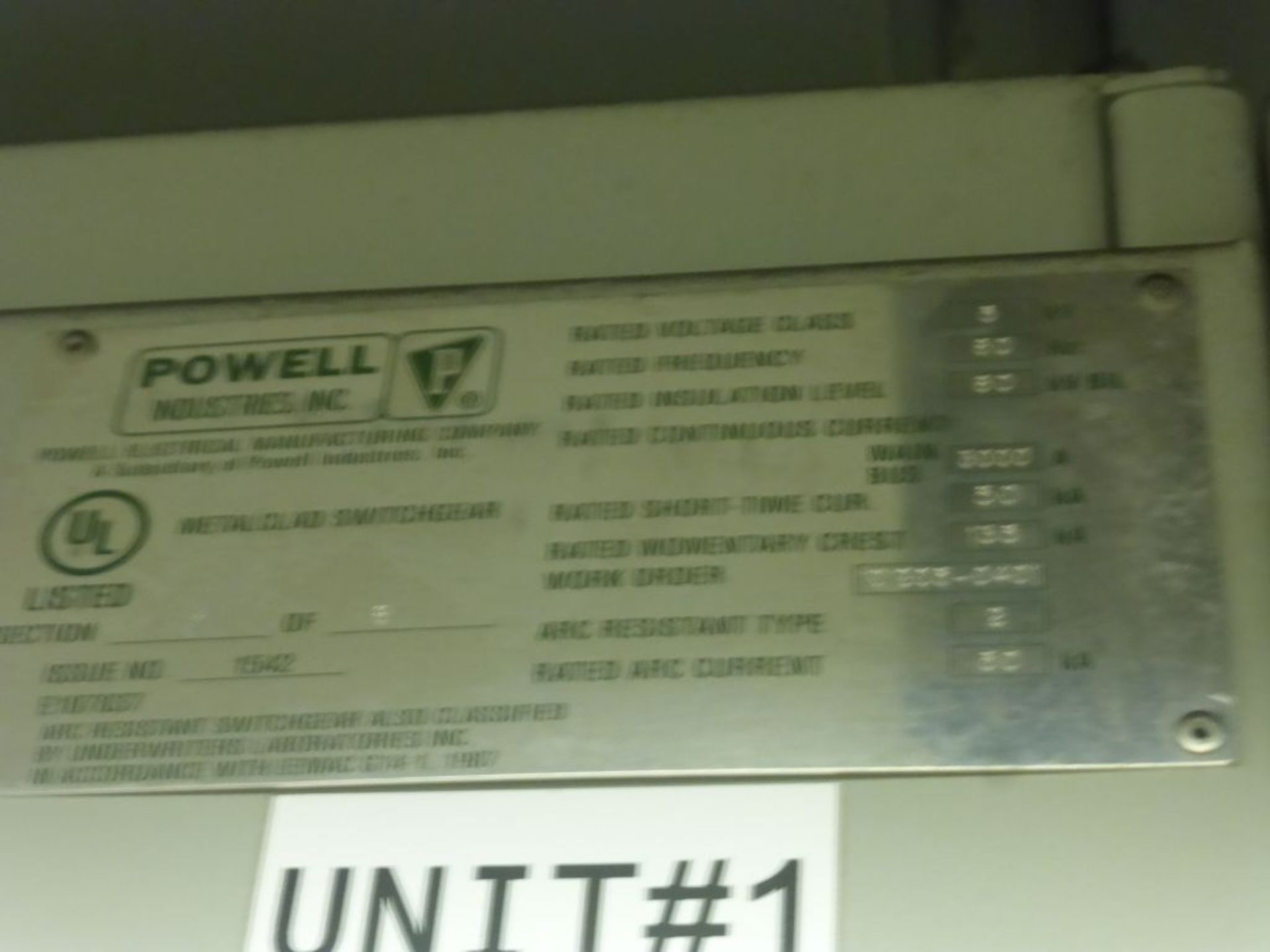 Powell 3000A Arc Resistant MV Metal Clad Switchgear - Image 12 of 68