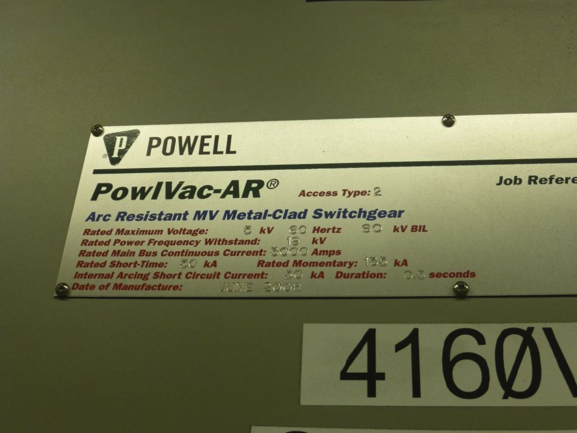 Powell 3000A Arc Resistant MV Metal Clad Switchgear - Image 6 of 55