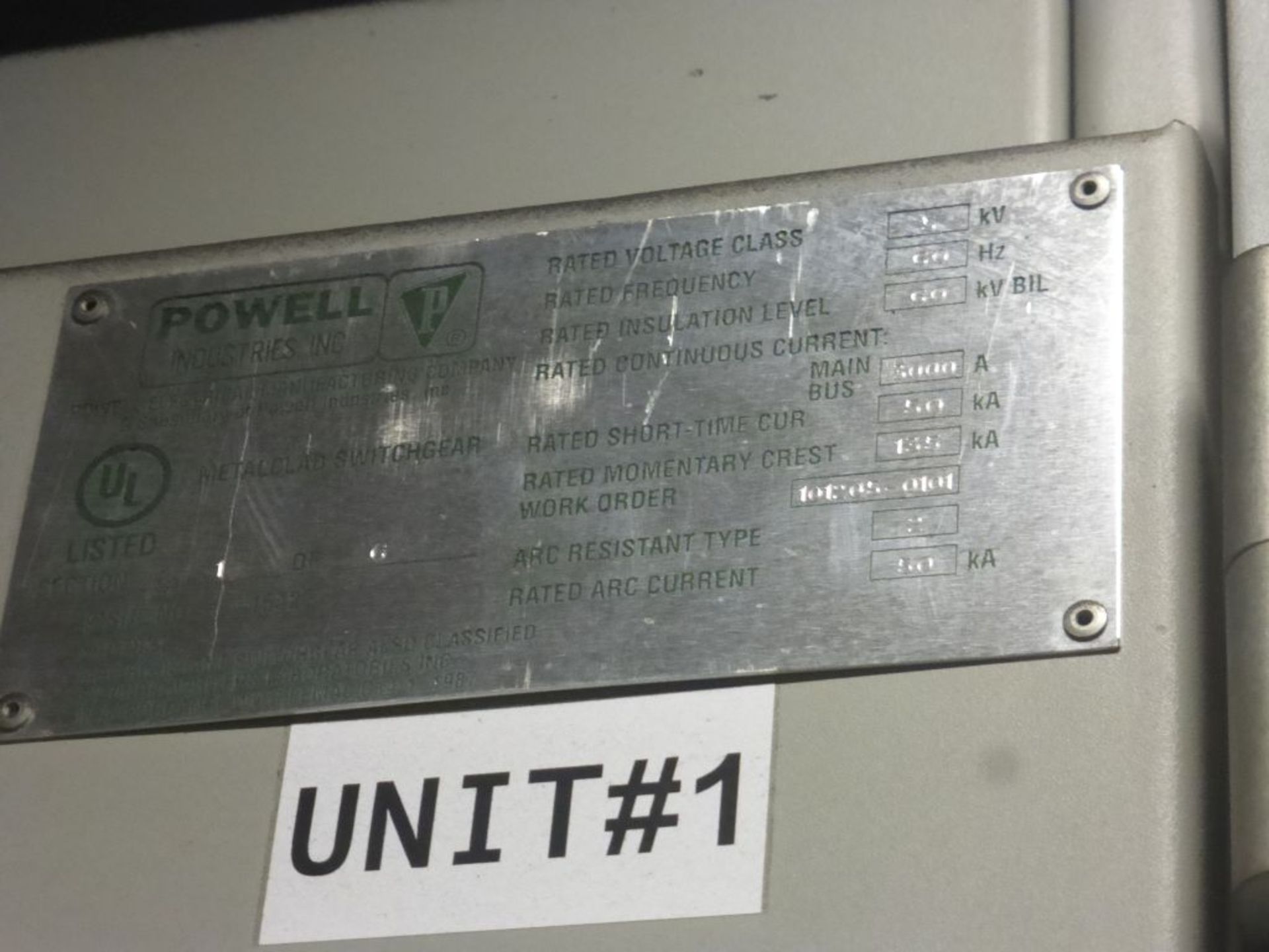 Powell 3000A Arc Resistant MV Metal Clad Switchgear - Image 11 of 55