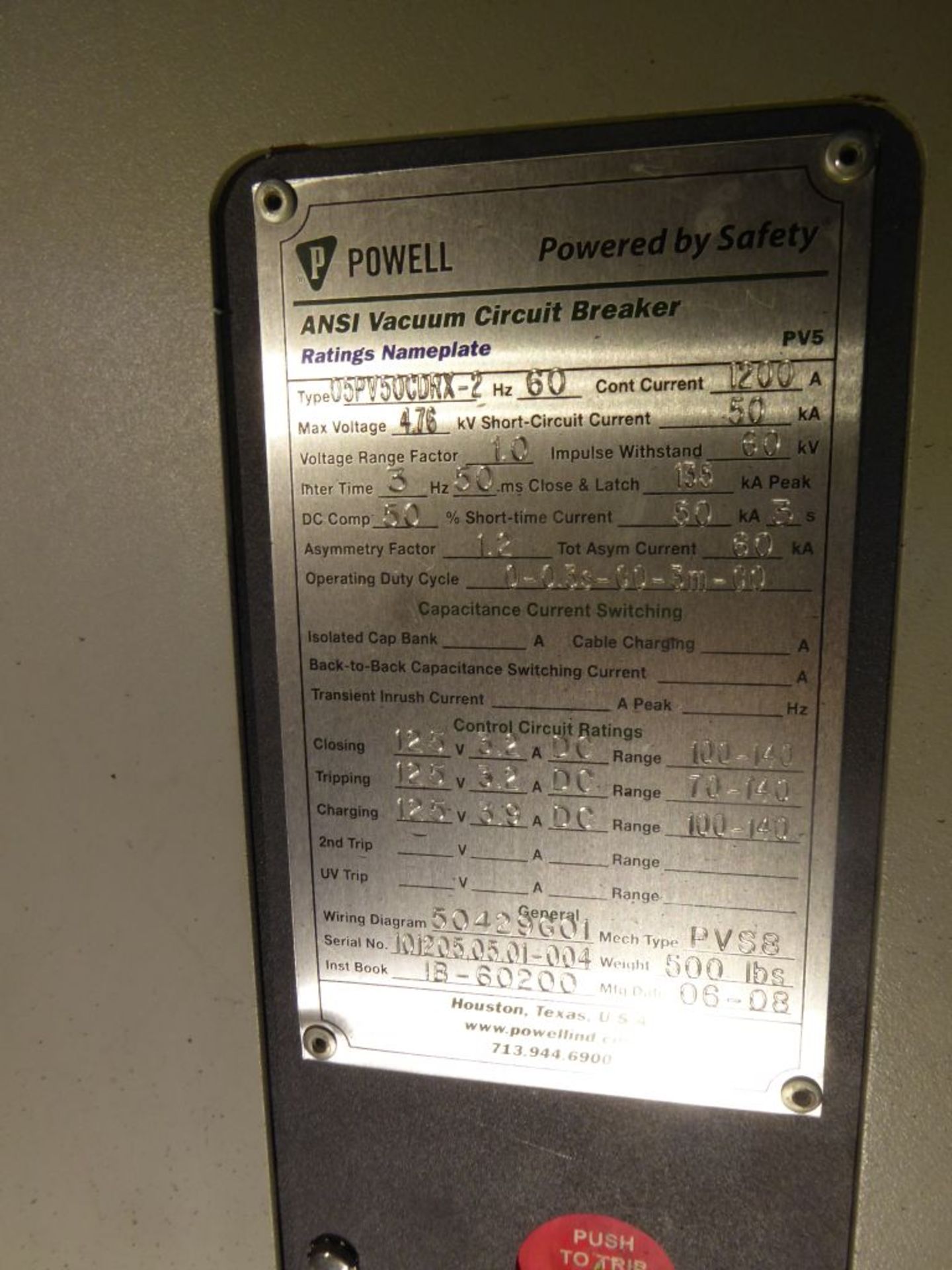 Powell 3000A Arc Resistant MV Metal Clad Switchgear - Image 51 of 68