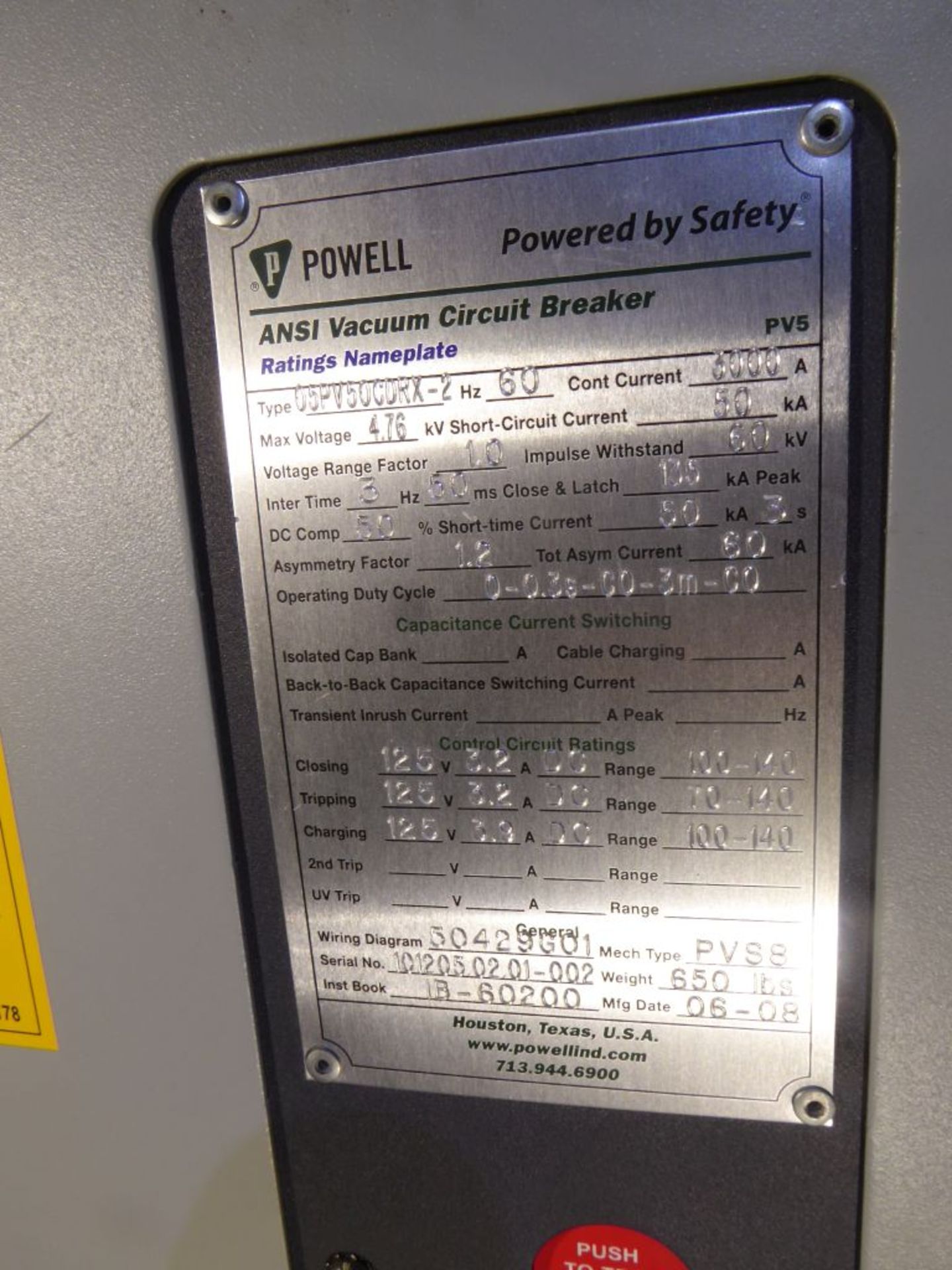 Powell 3000A Arc Resistant MV Metal Clad Switchgear - Image 47 of 55