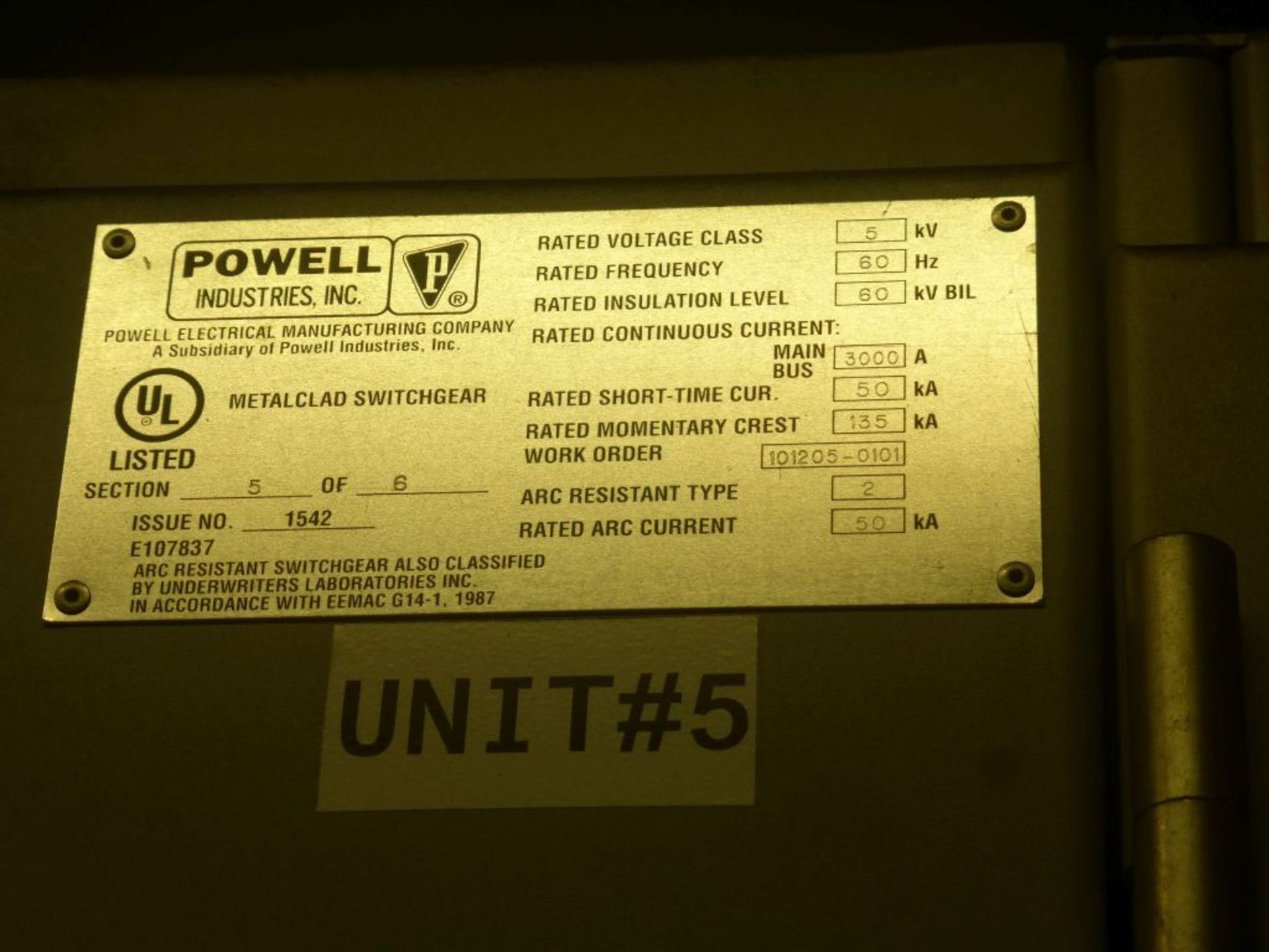 Powell 3000A Arc Resistant MV Metal Clad Switchgear - Image 24 of 55
