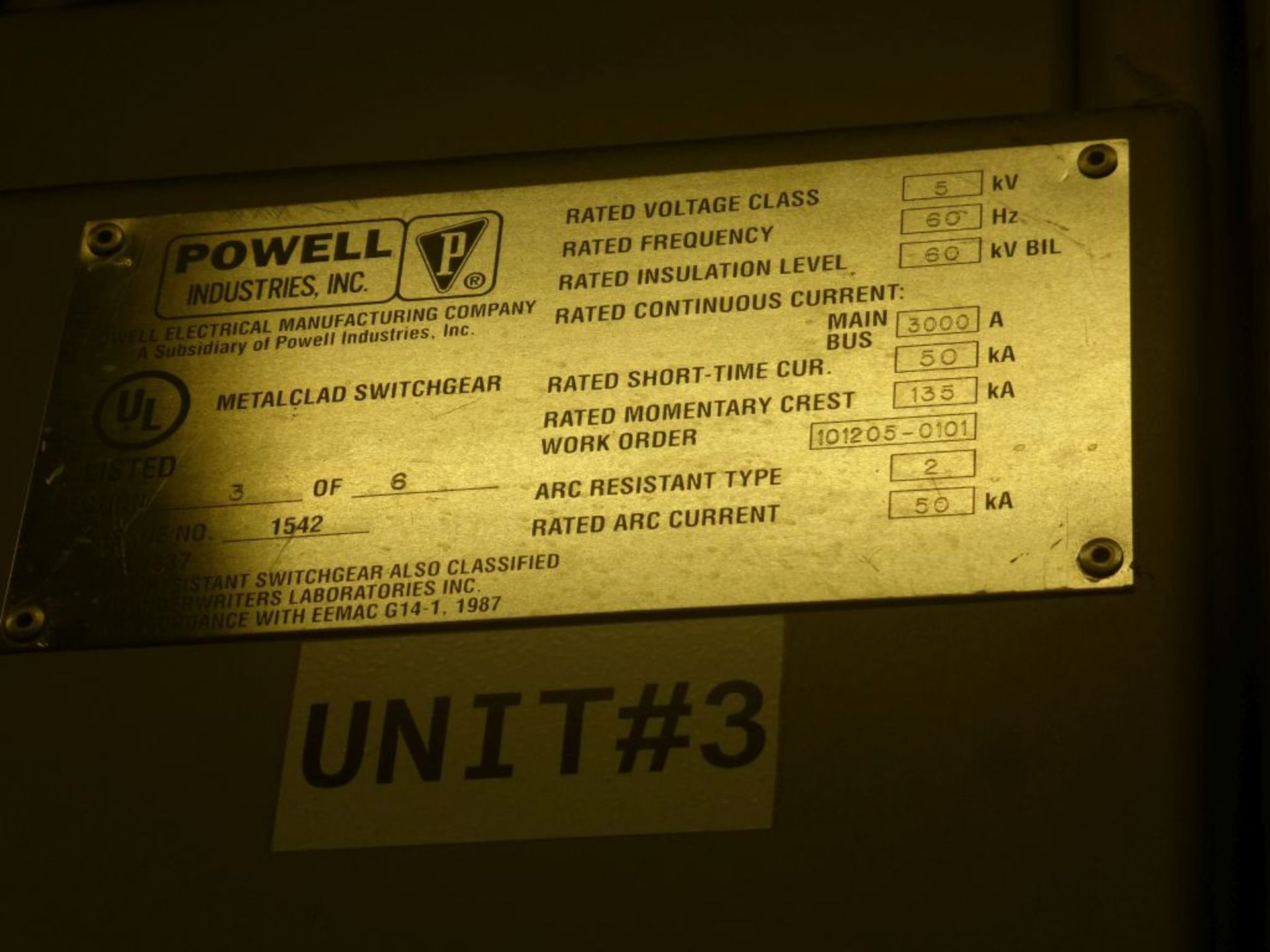 Powell 3000A Arc Resistant MV Metal Clad Switchgear - Image 19 of 55