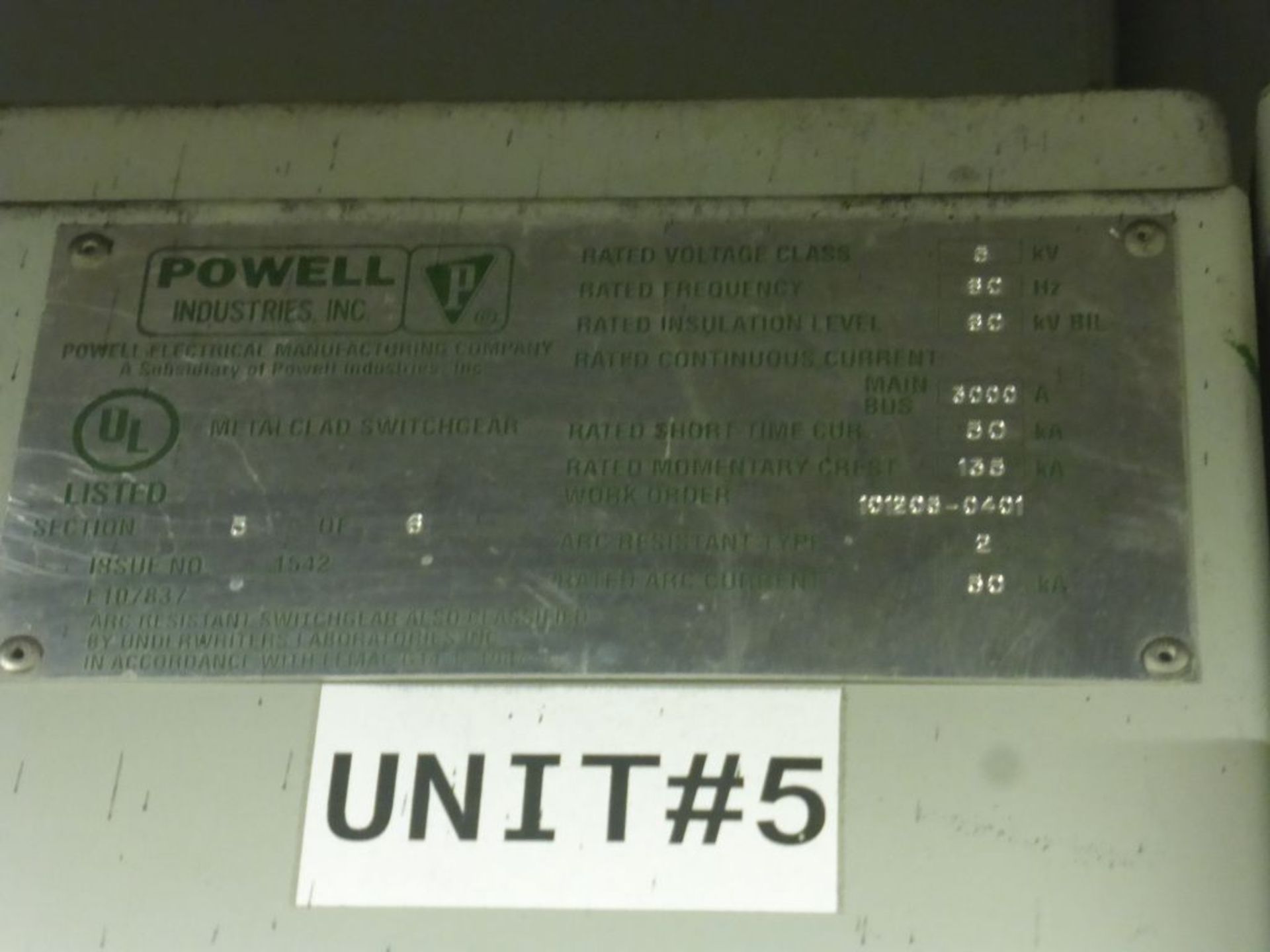 Powell 3000A Arc Resistant MV Metal Clad Switchgear - Image 27 of 68