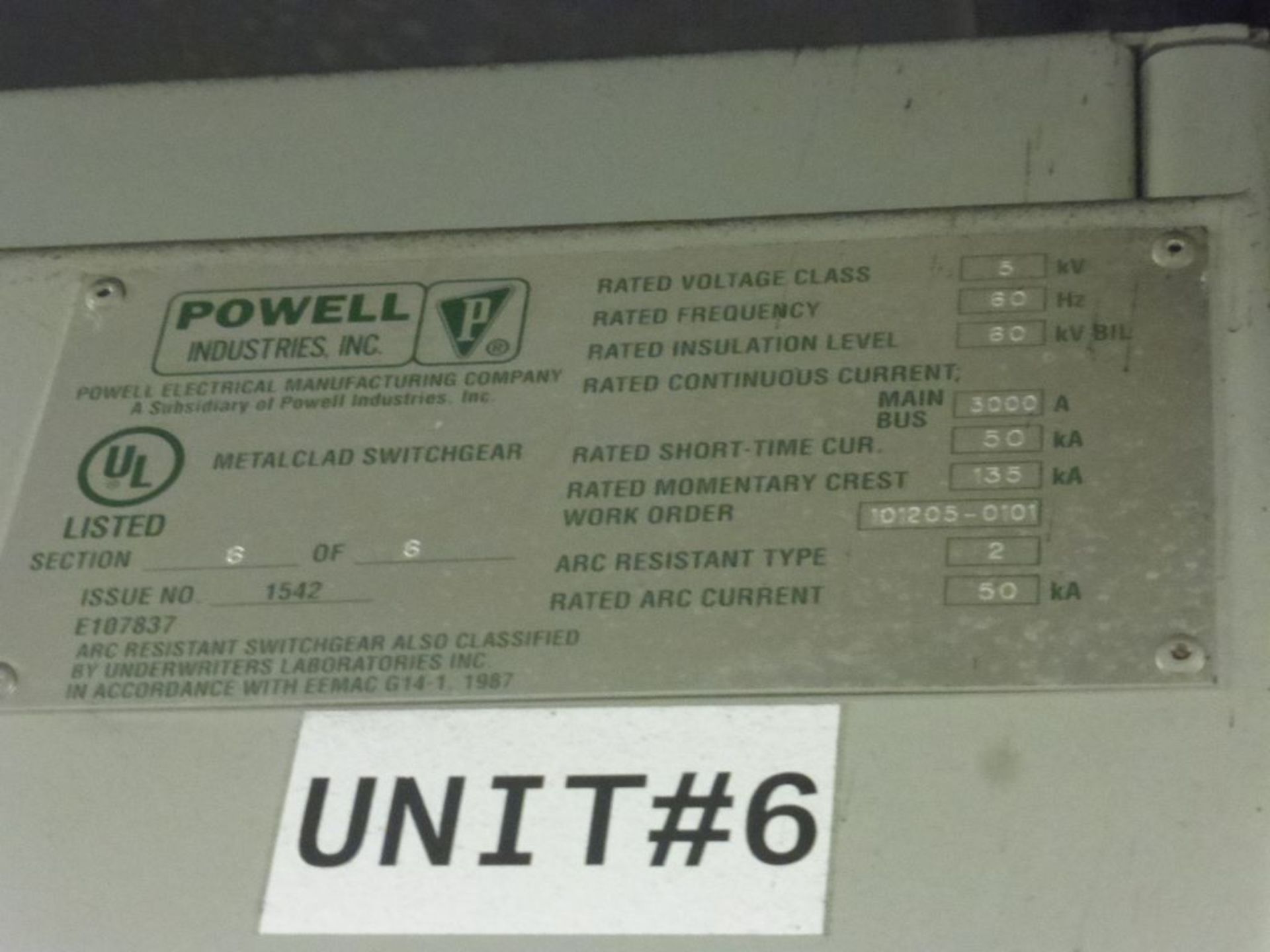 Powell 3000A Arc Resistant MV Metal Clad Switchgear - Image 27 of 55