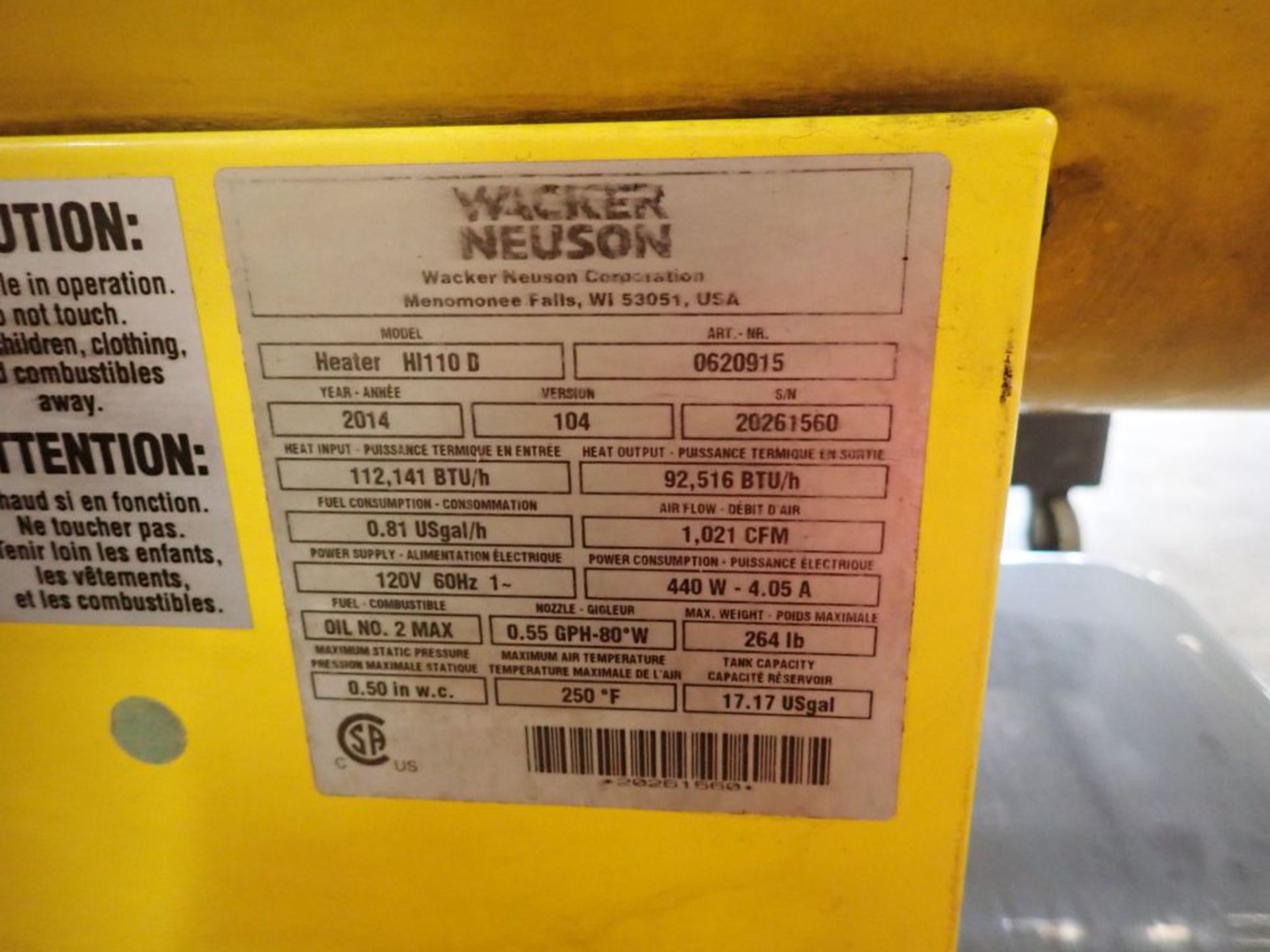 Wacker Neuson Blow Heater - Image 7 of 9