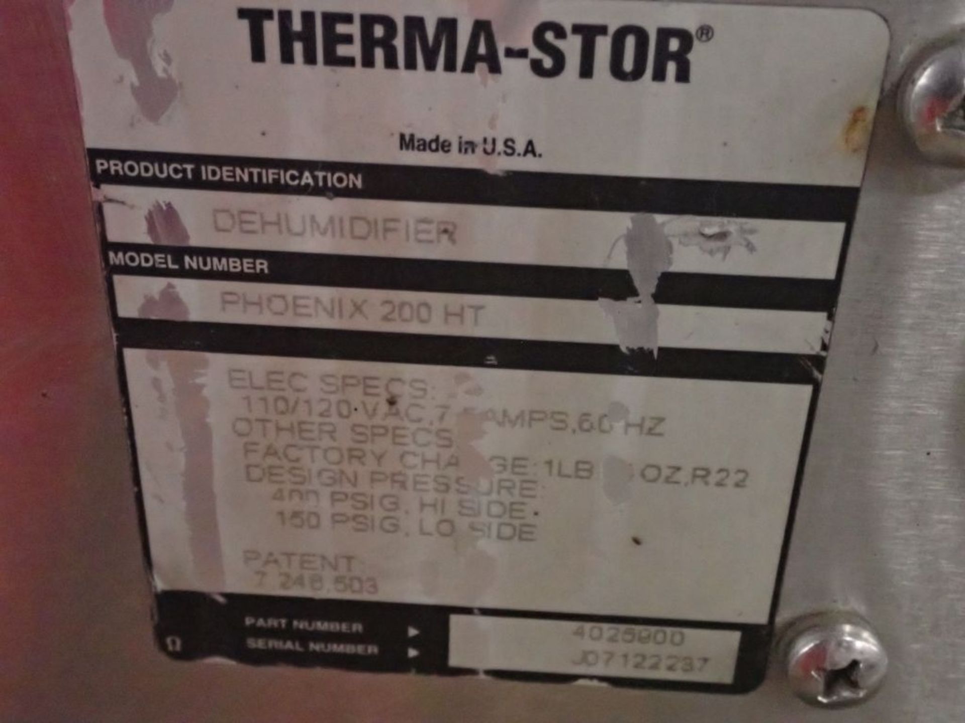 Phoenix 200 HT Low Grain Refrigerant Dehumidifier - Image 6 of 6